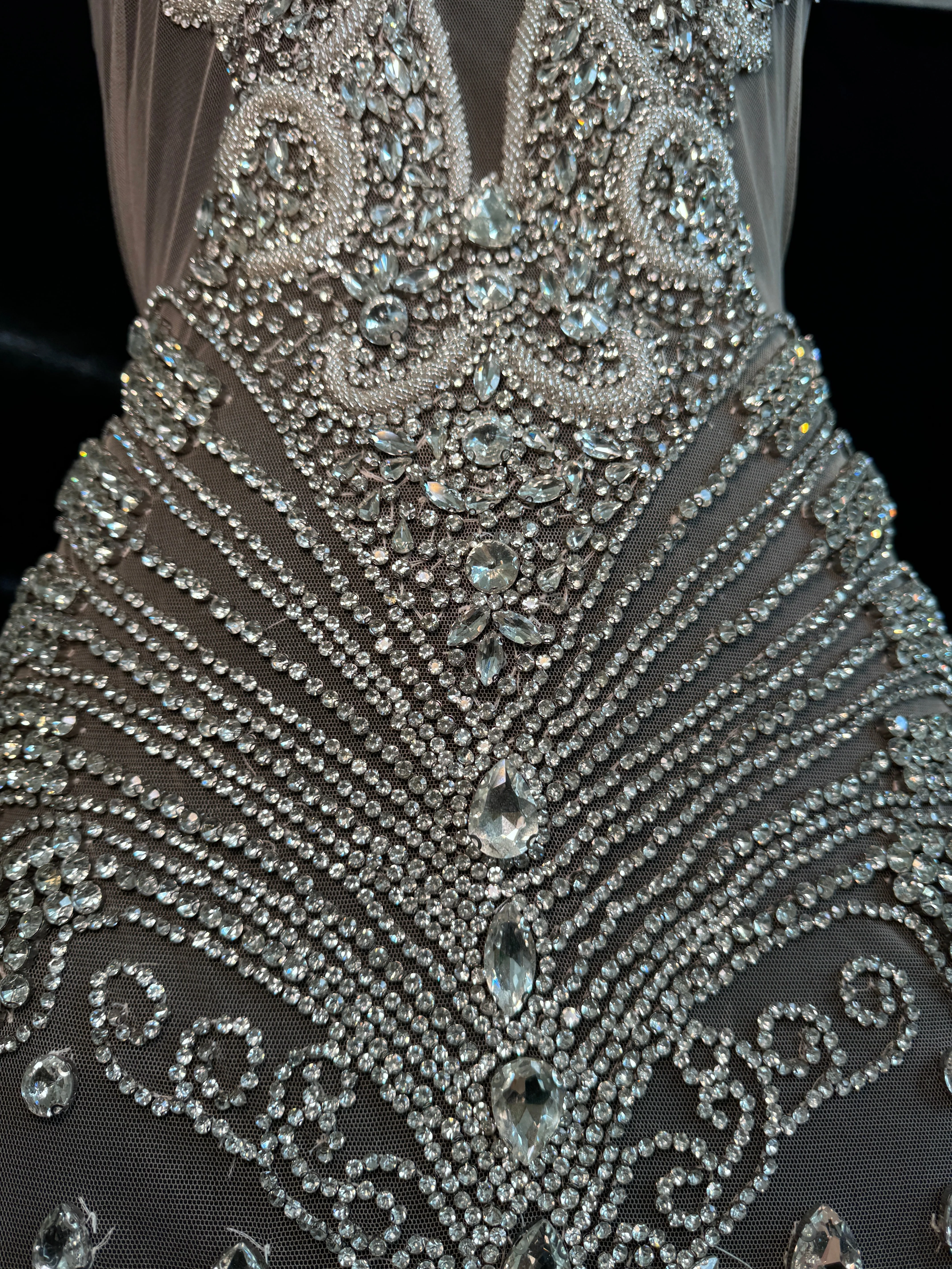 Tracie Silver Rhinestones Bodice Applique - Image 6