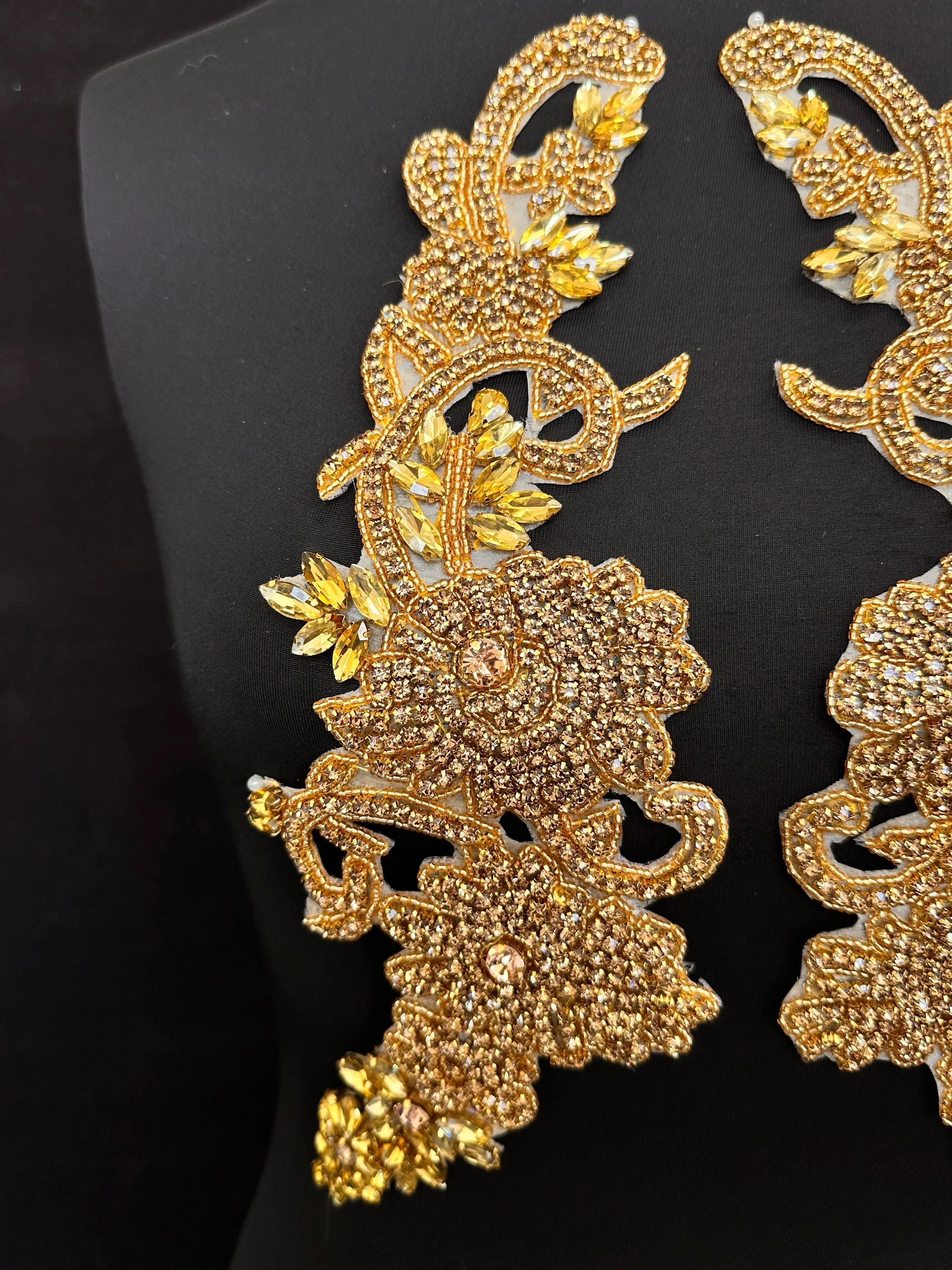 Trinity Gold Rhinestone Applique - Image 2