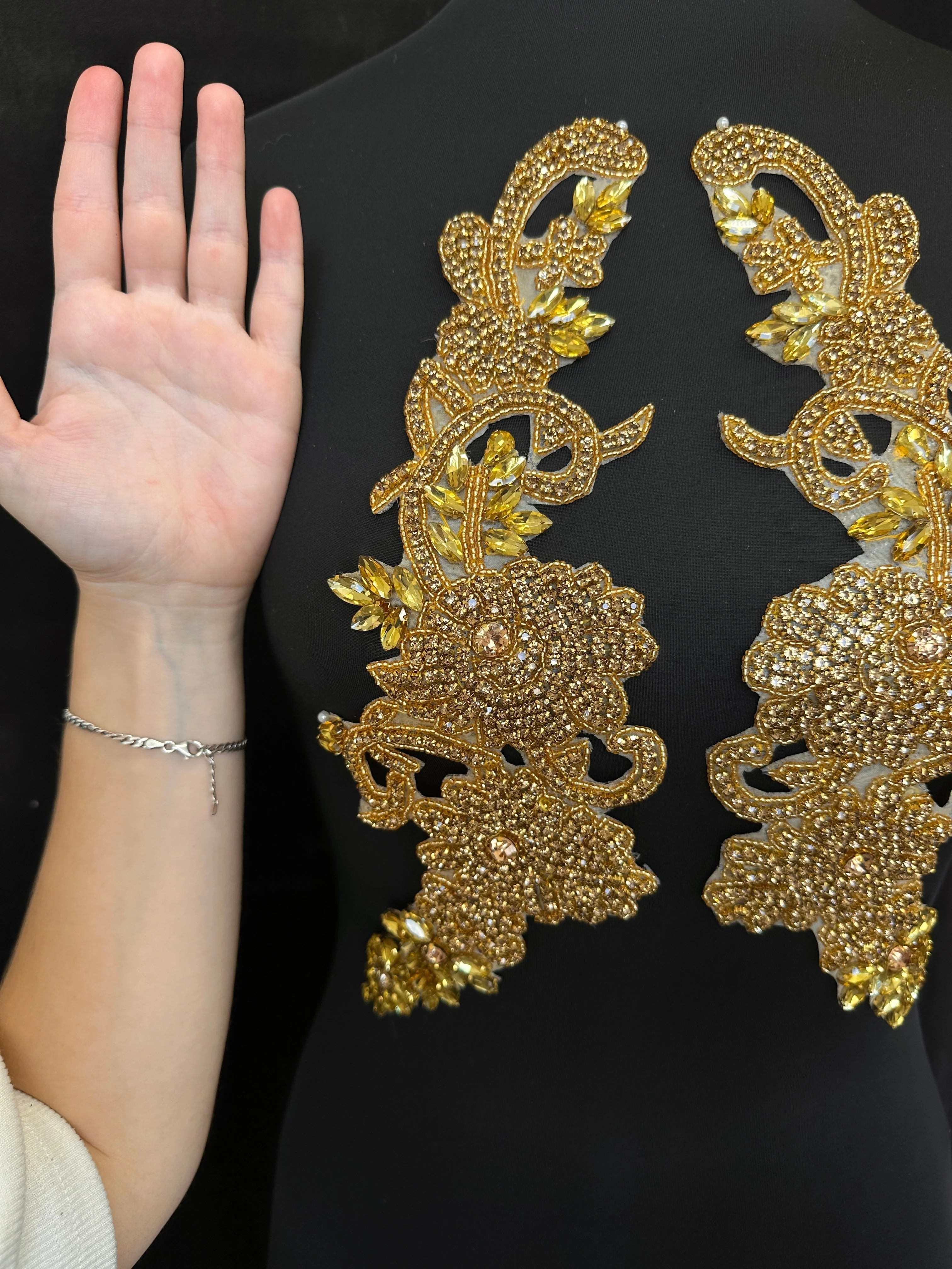Trinity Gold Rhinestone Applique - Image 5