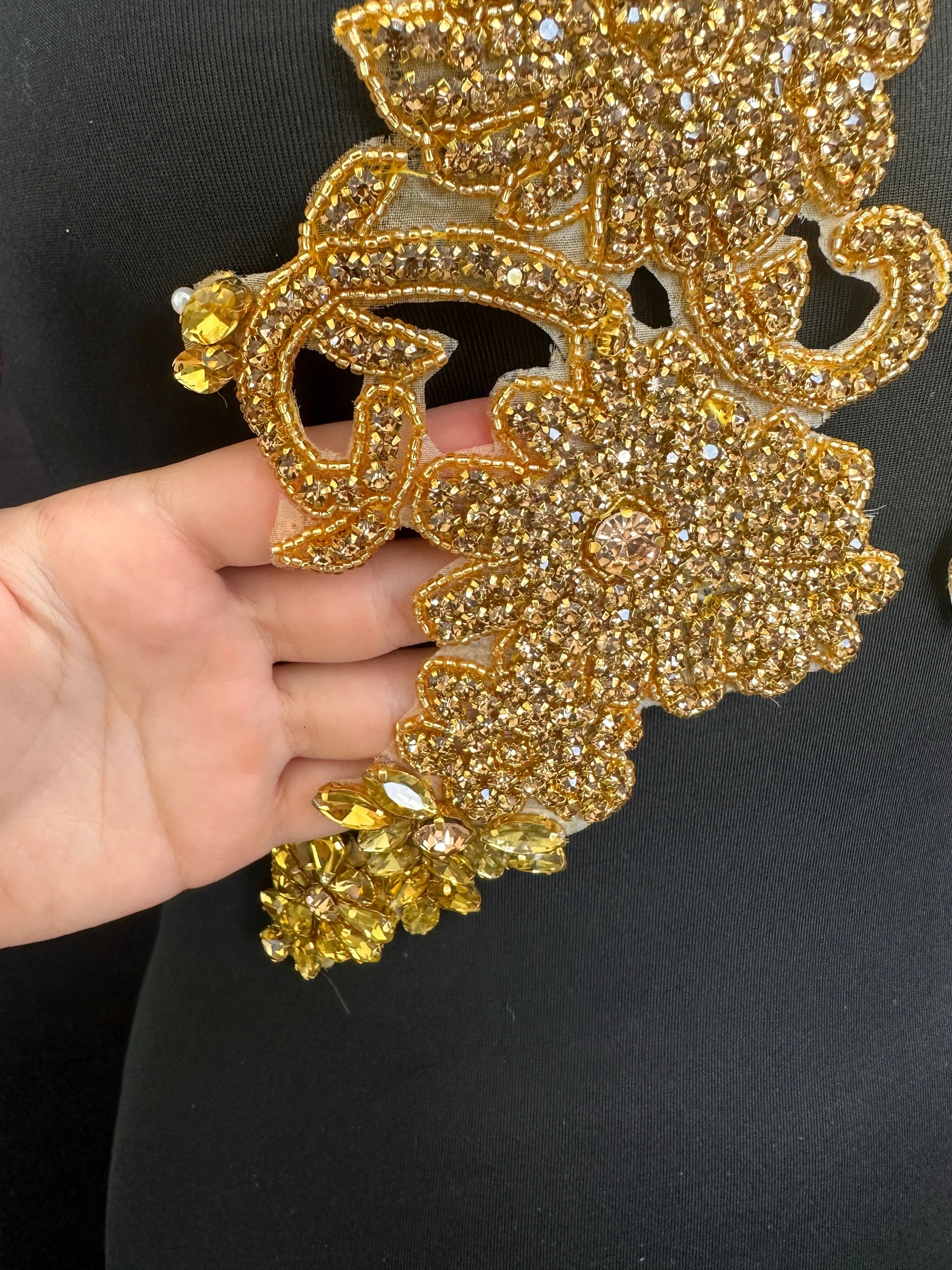 Trinity Gold Rhinestone Applique - Image 6