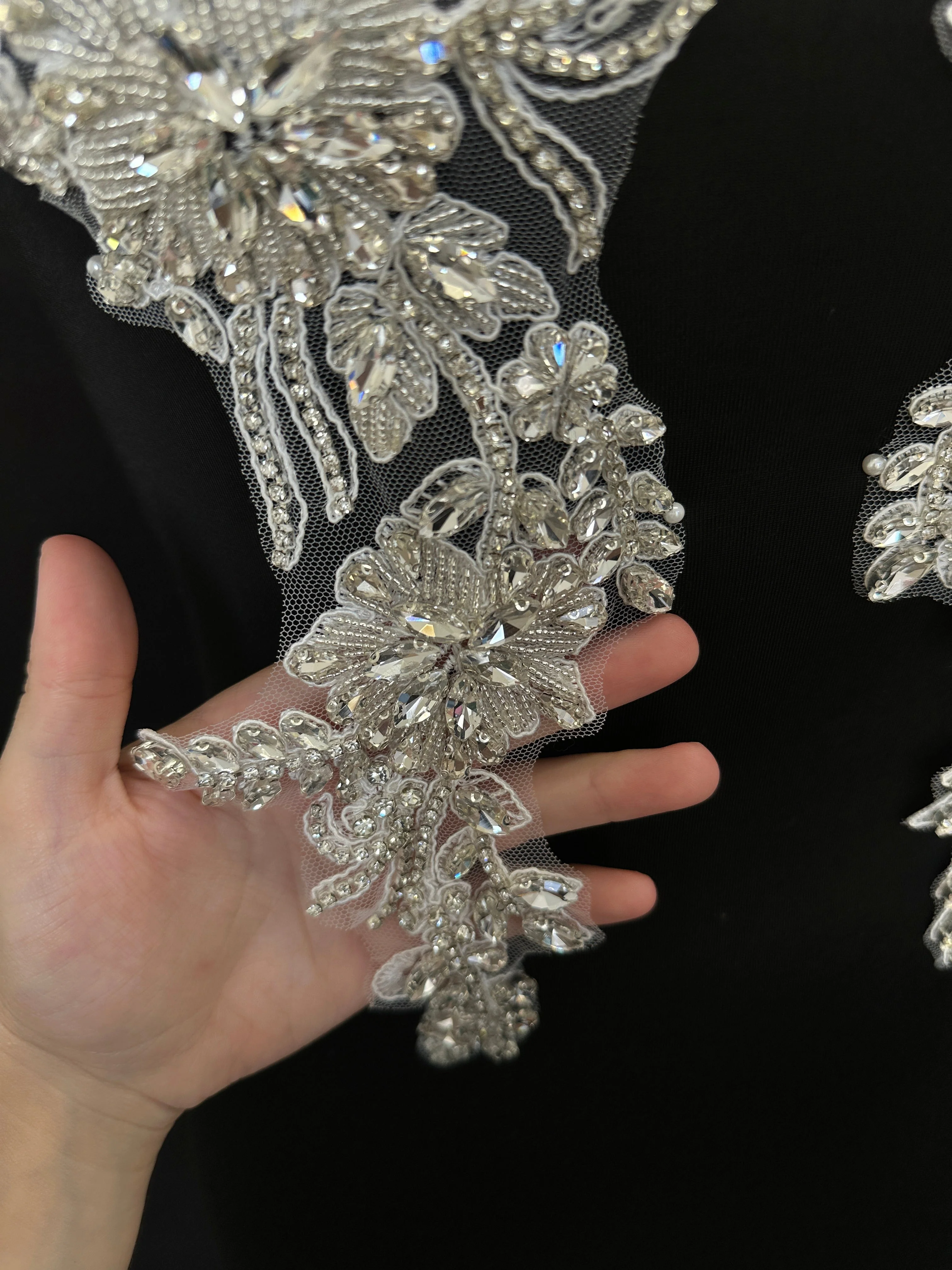 Trinity Silver Rhinestone Applique - Image 6