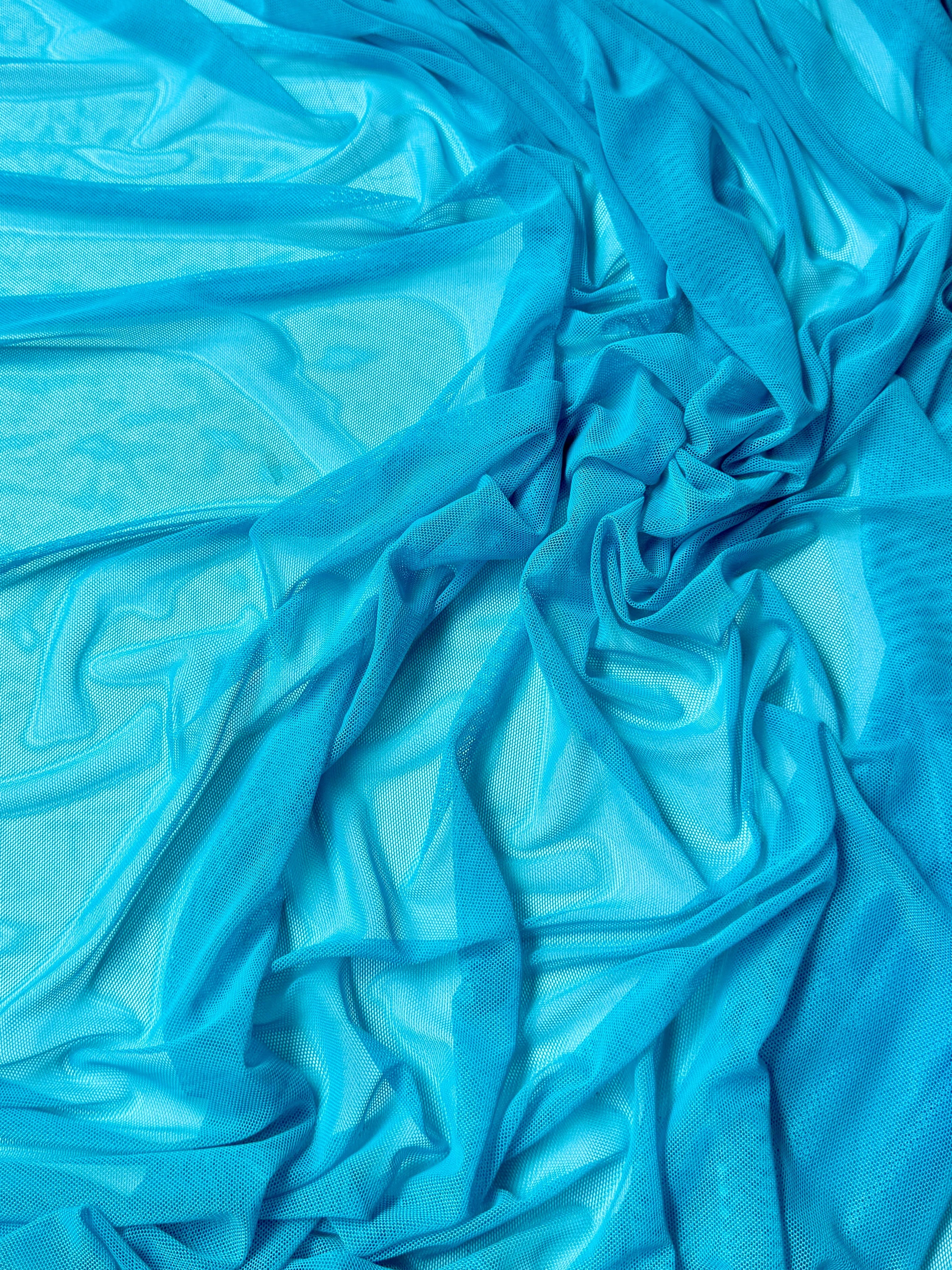 Turquoise 4 Way Stretch Power Mesh - Image 4