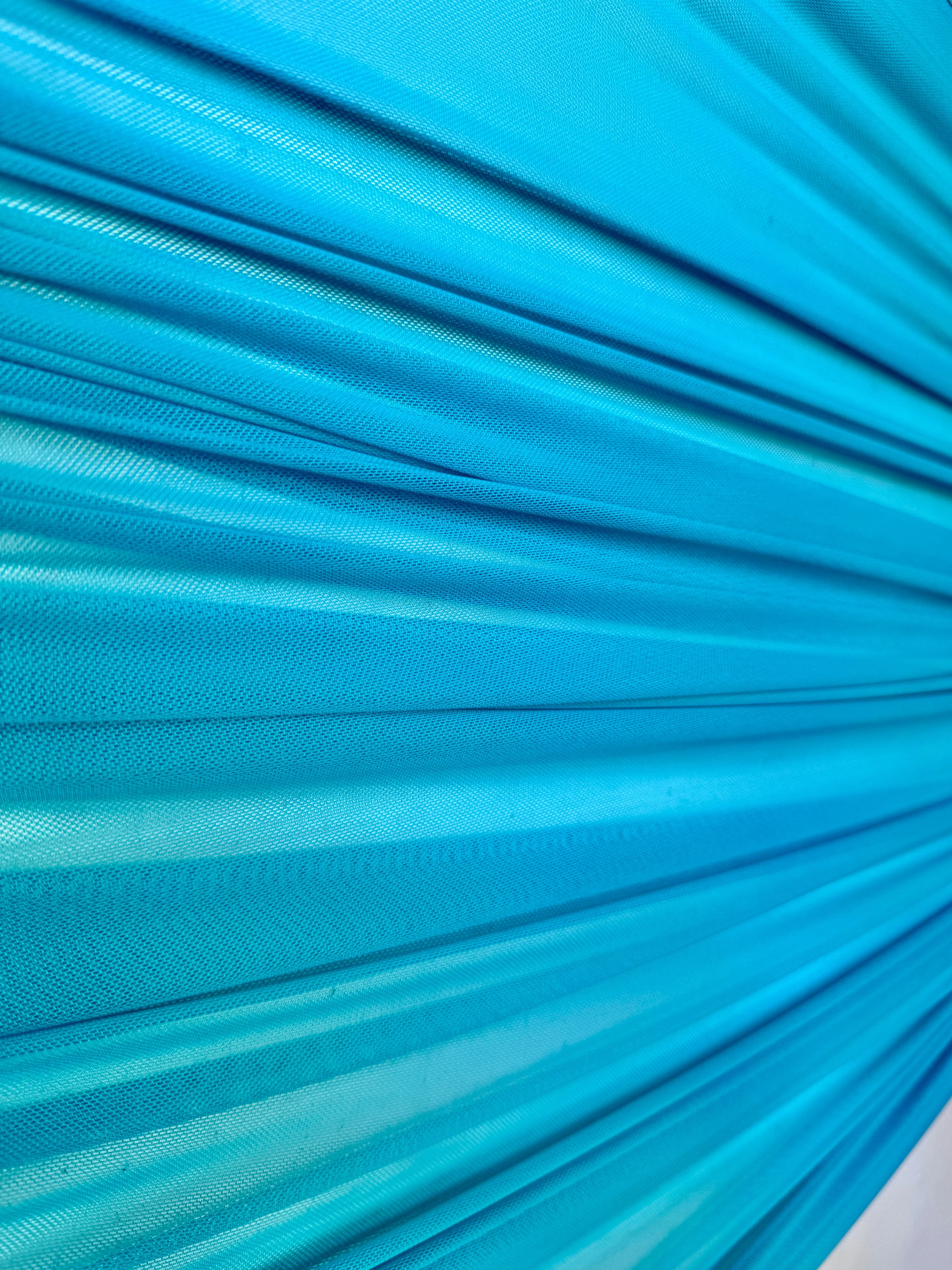 Turquoise 4 Way Stretch Power Mesh - Image 6