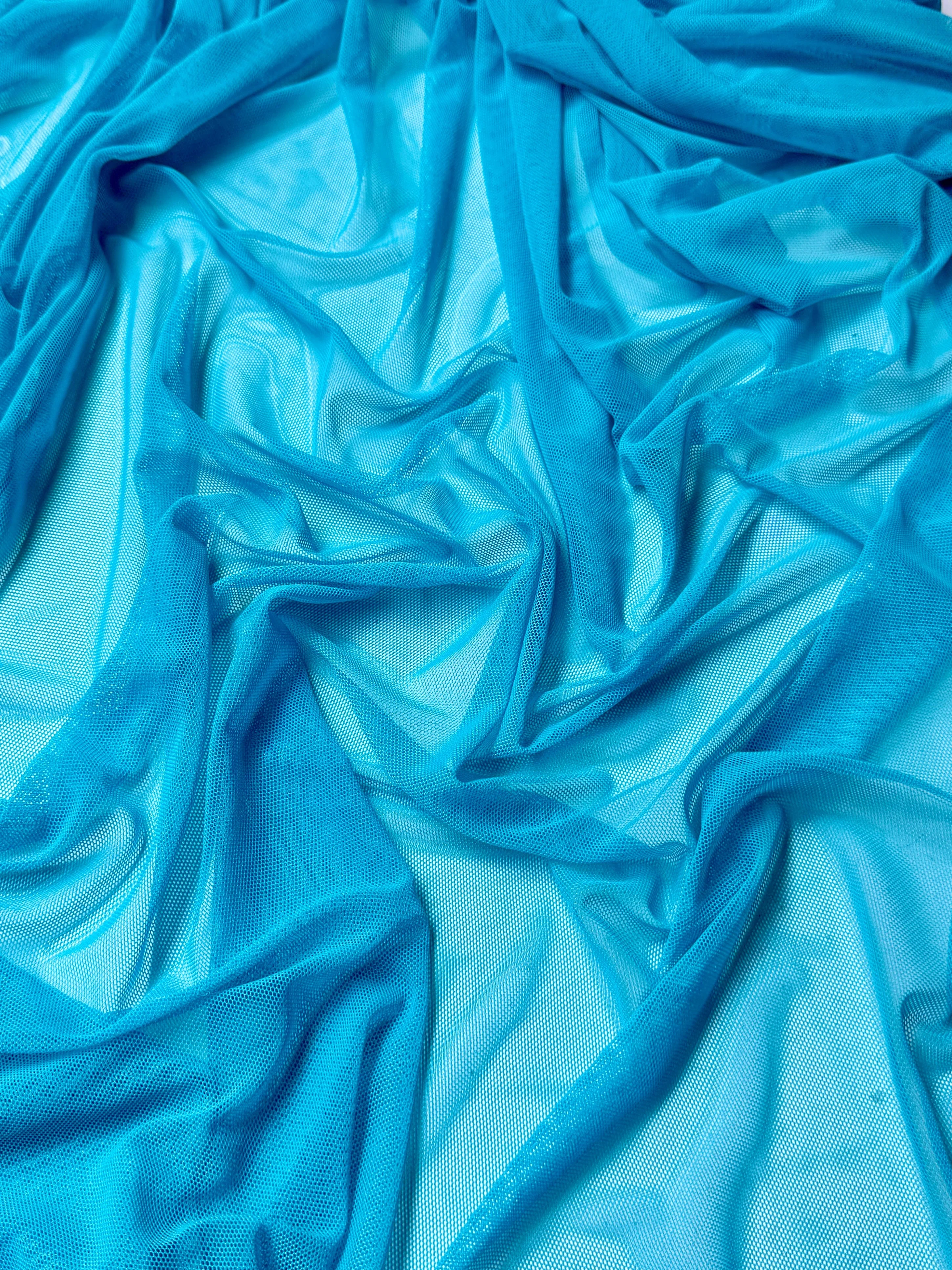 Turquoise 4 Way Stretch Power Mesh - Image 8