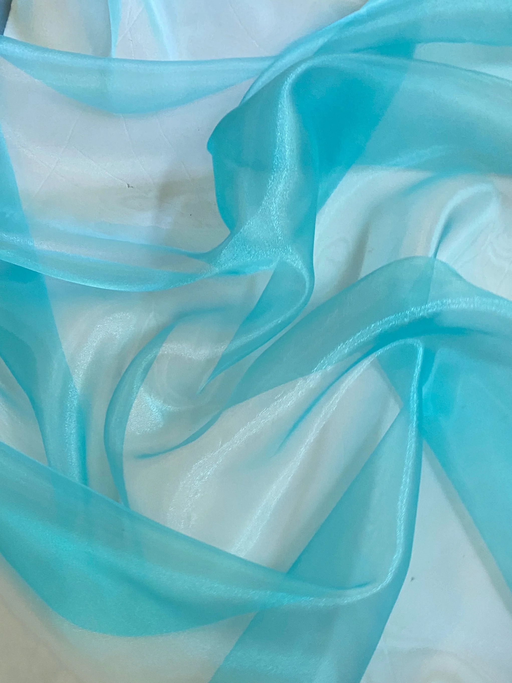 Turquoise Crystal Organza - Image 2