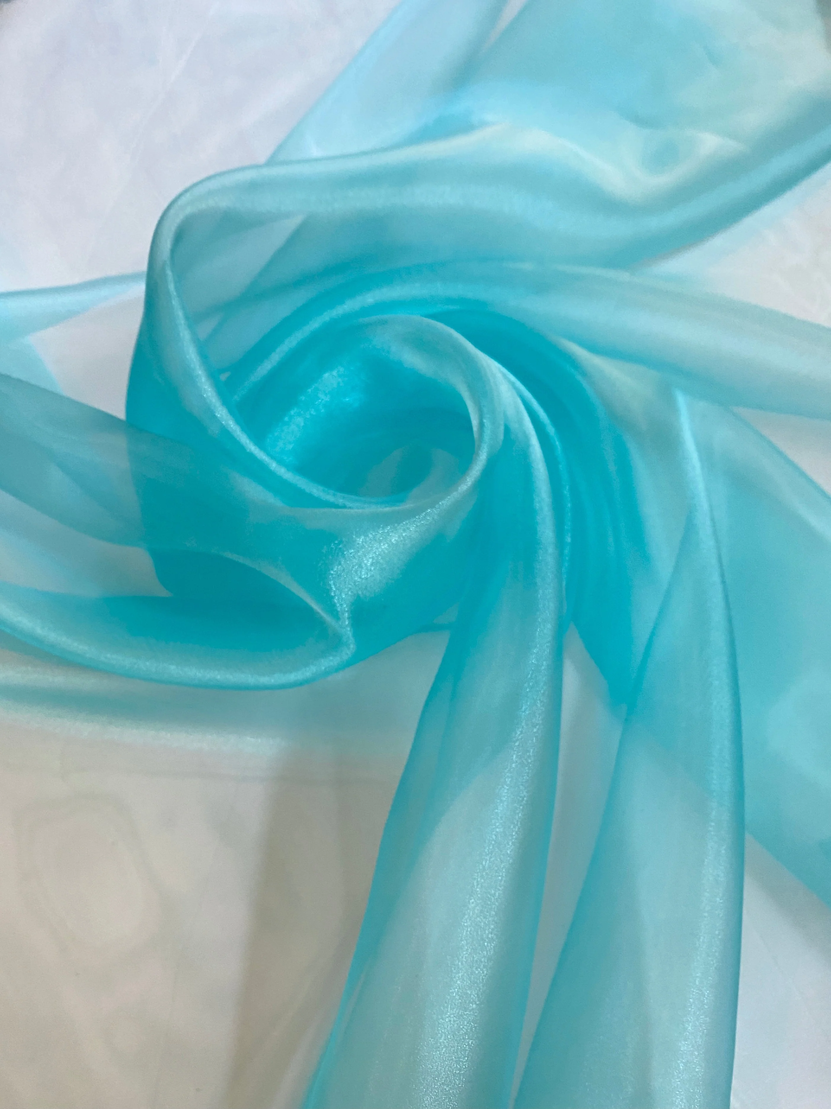 Turquoise Crystal Organza - Image 5
