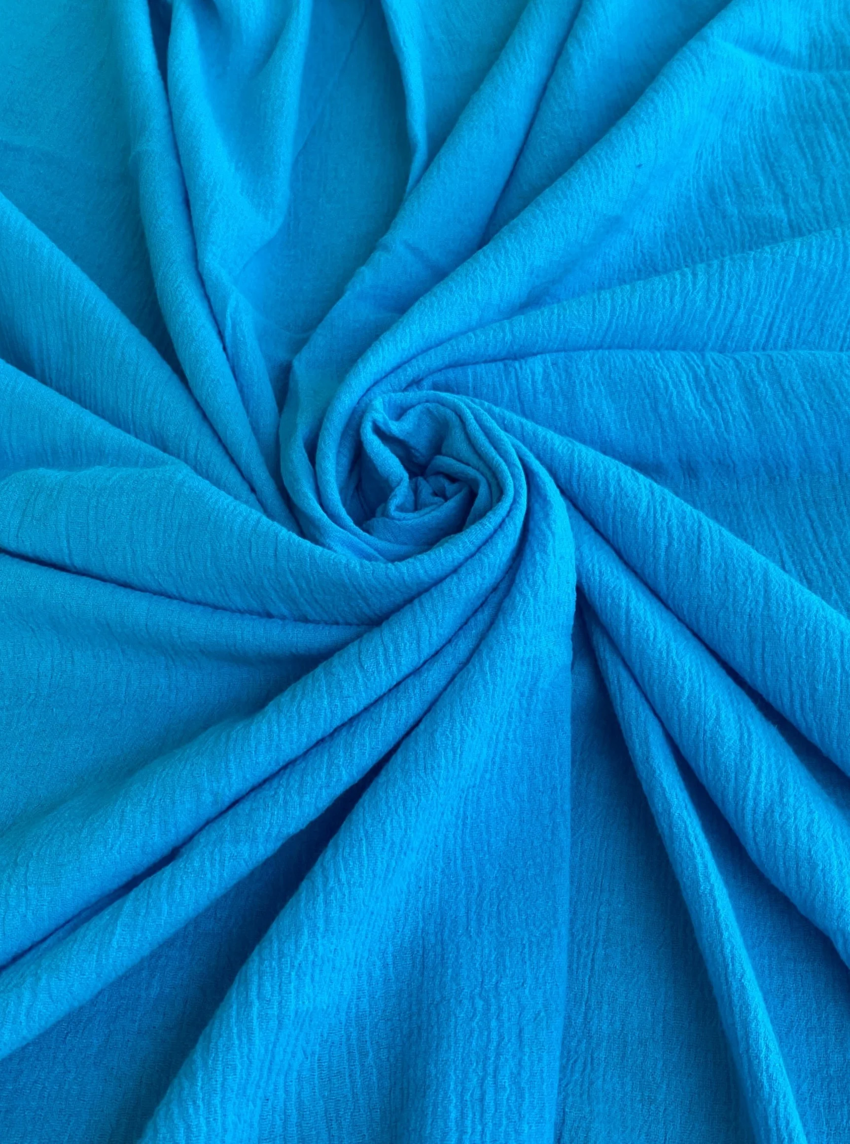 Turquoise Crinkle Gauze
