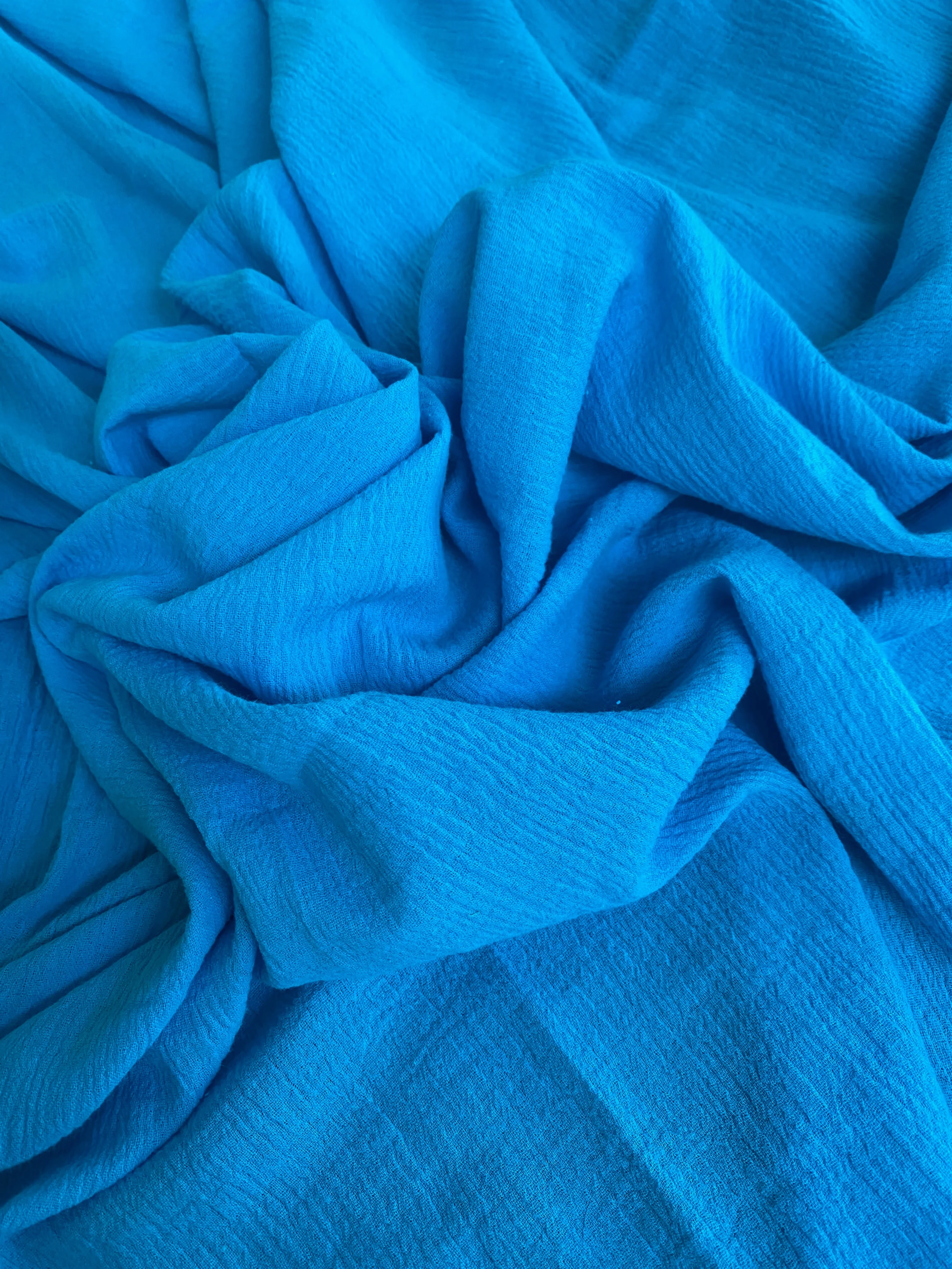 Turquoise Crinkle Gauze - Image 8