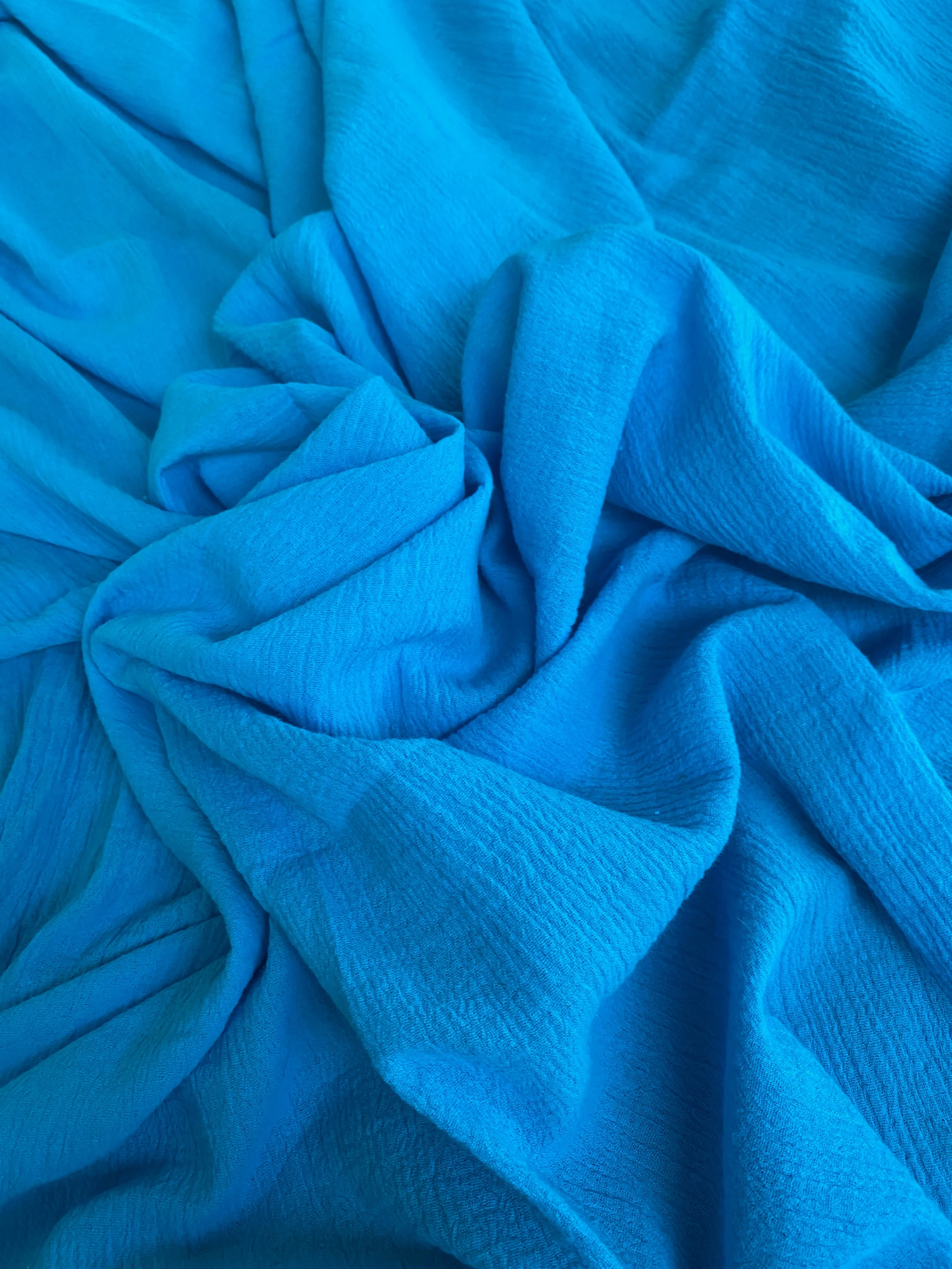 Turquoise Crinkle Gauze - Image 9