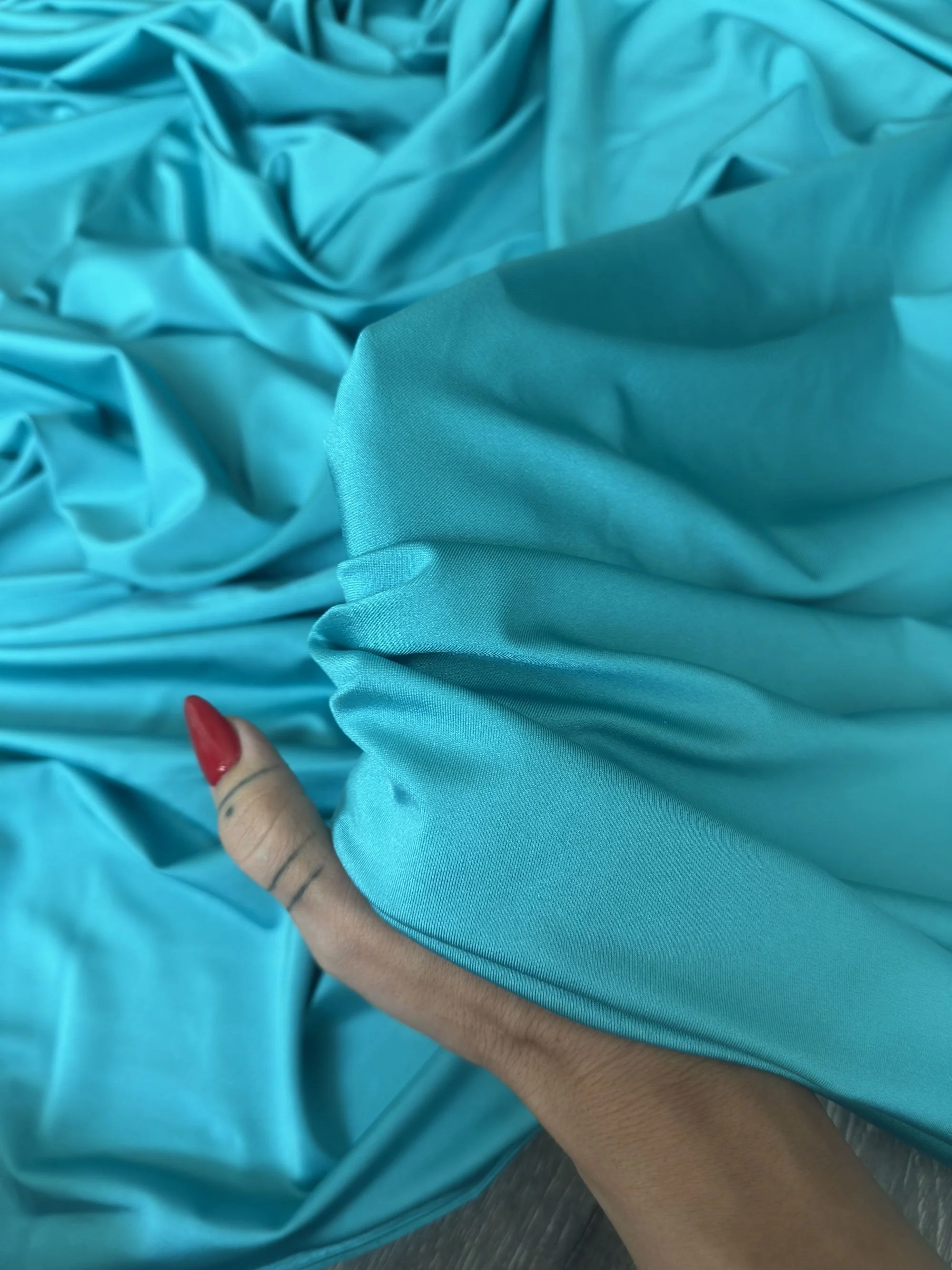 Turquoise Lulu Yoga Nylon Spandex - Image 4