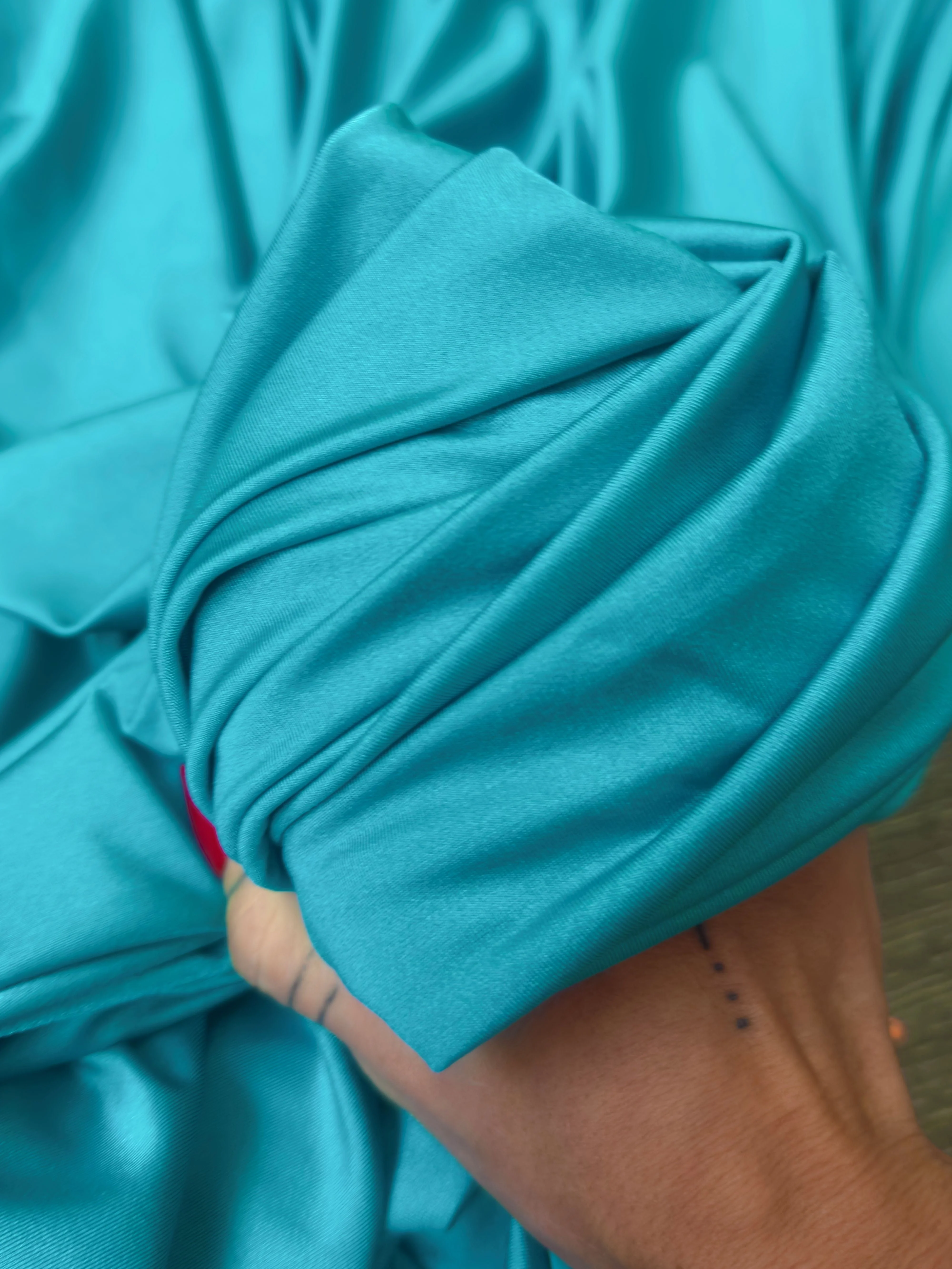 Turquoise Lulu Yoga Nylon Spandex - Image 5