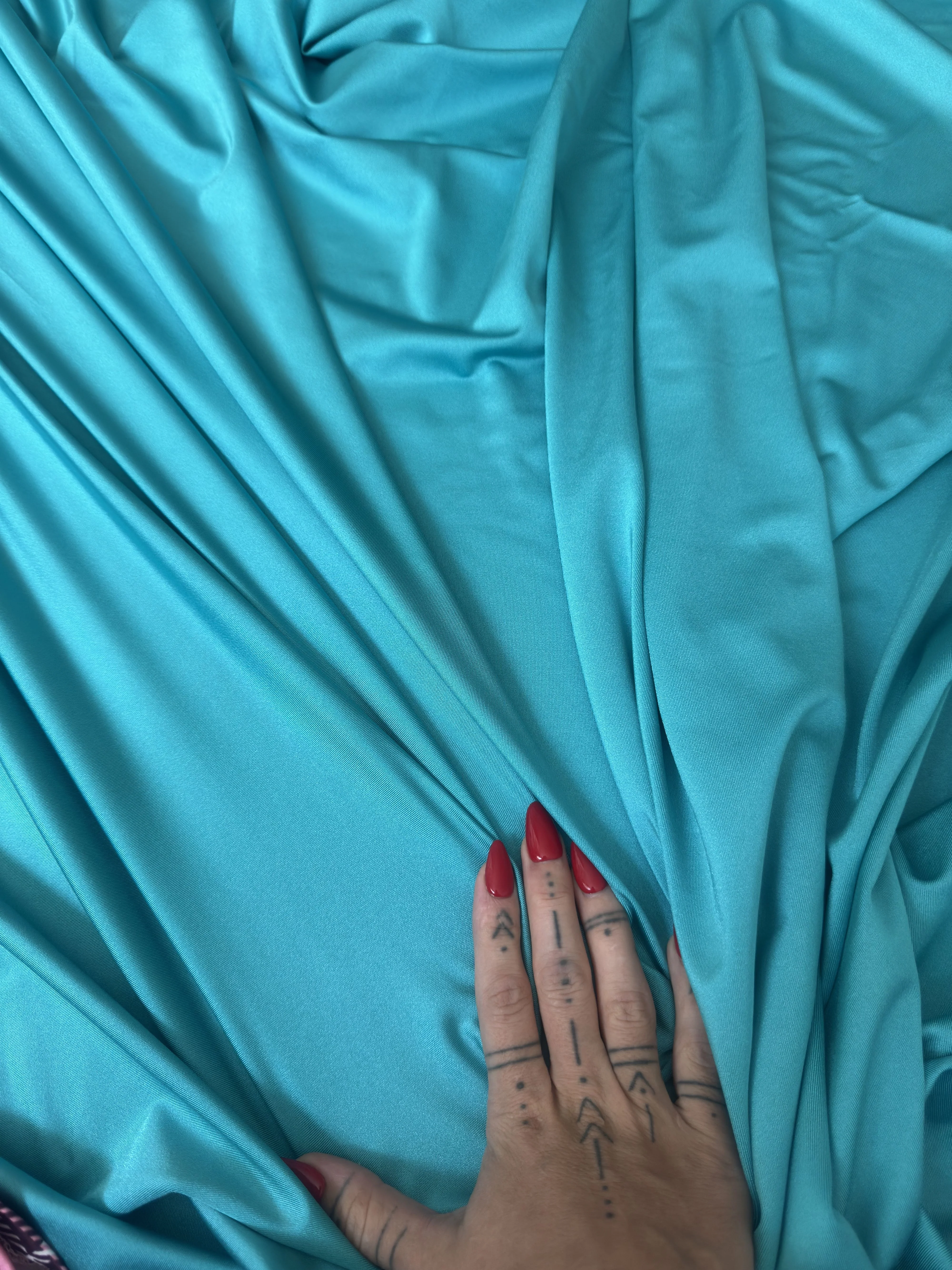 Turquoise Lulu Yoga Nylon Spandex - Image 6