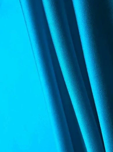 Turquoise Silky Stretch Satin - Image 2