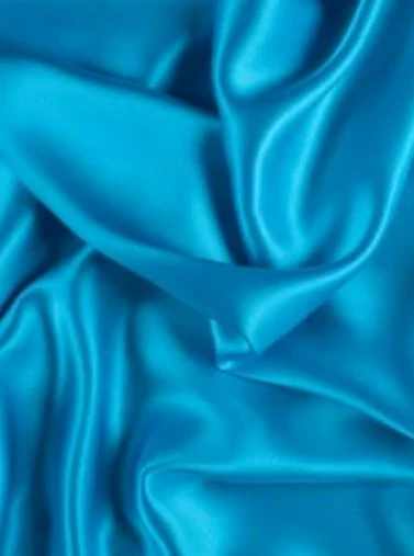 Turquoise Silky Stretch Satin - Image 3