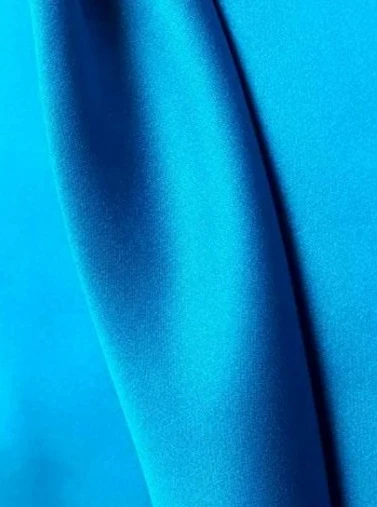 Turquoise Silky Stretch Satin - Image 5
