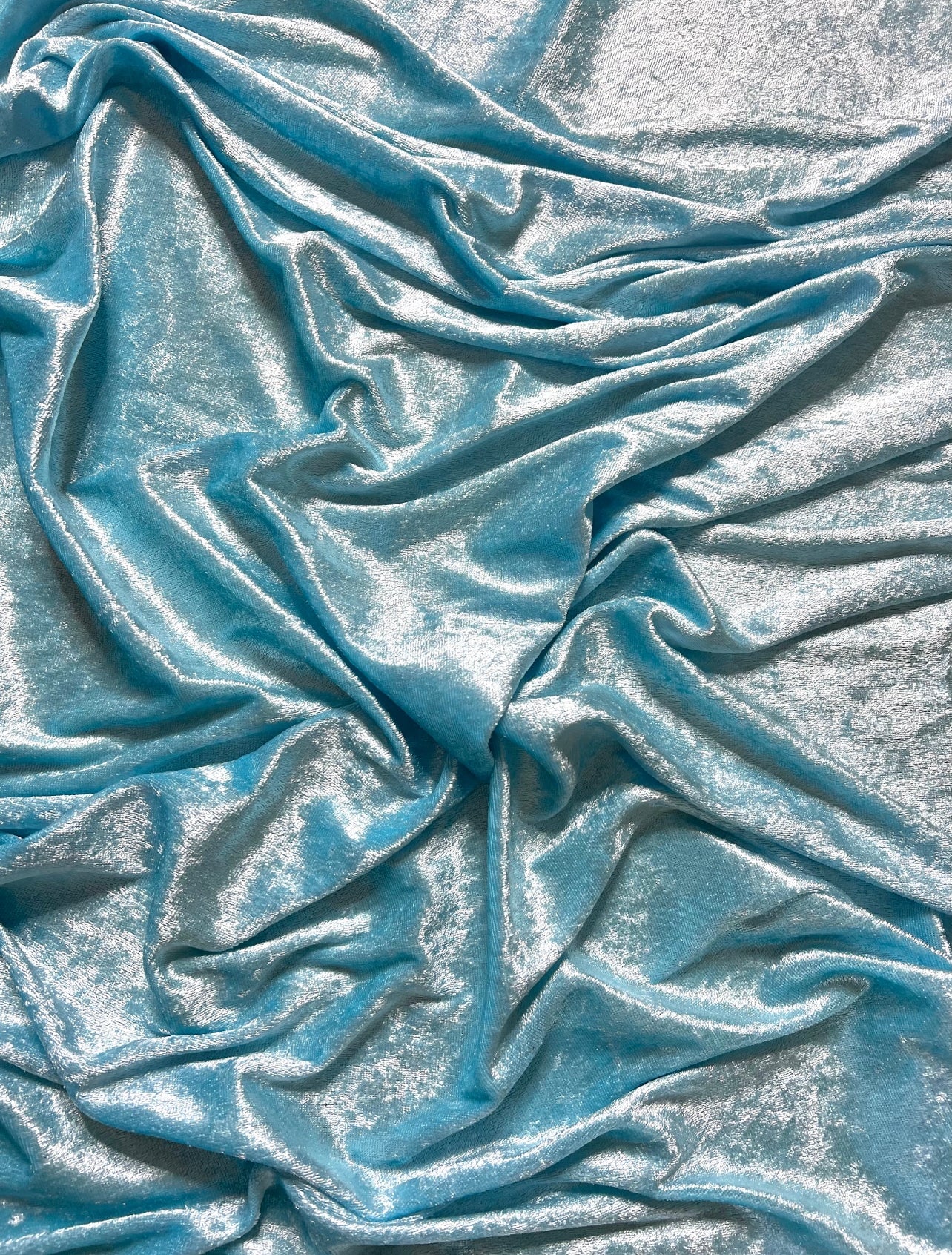 Turquoise Stretch Velvet