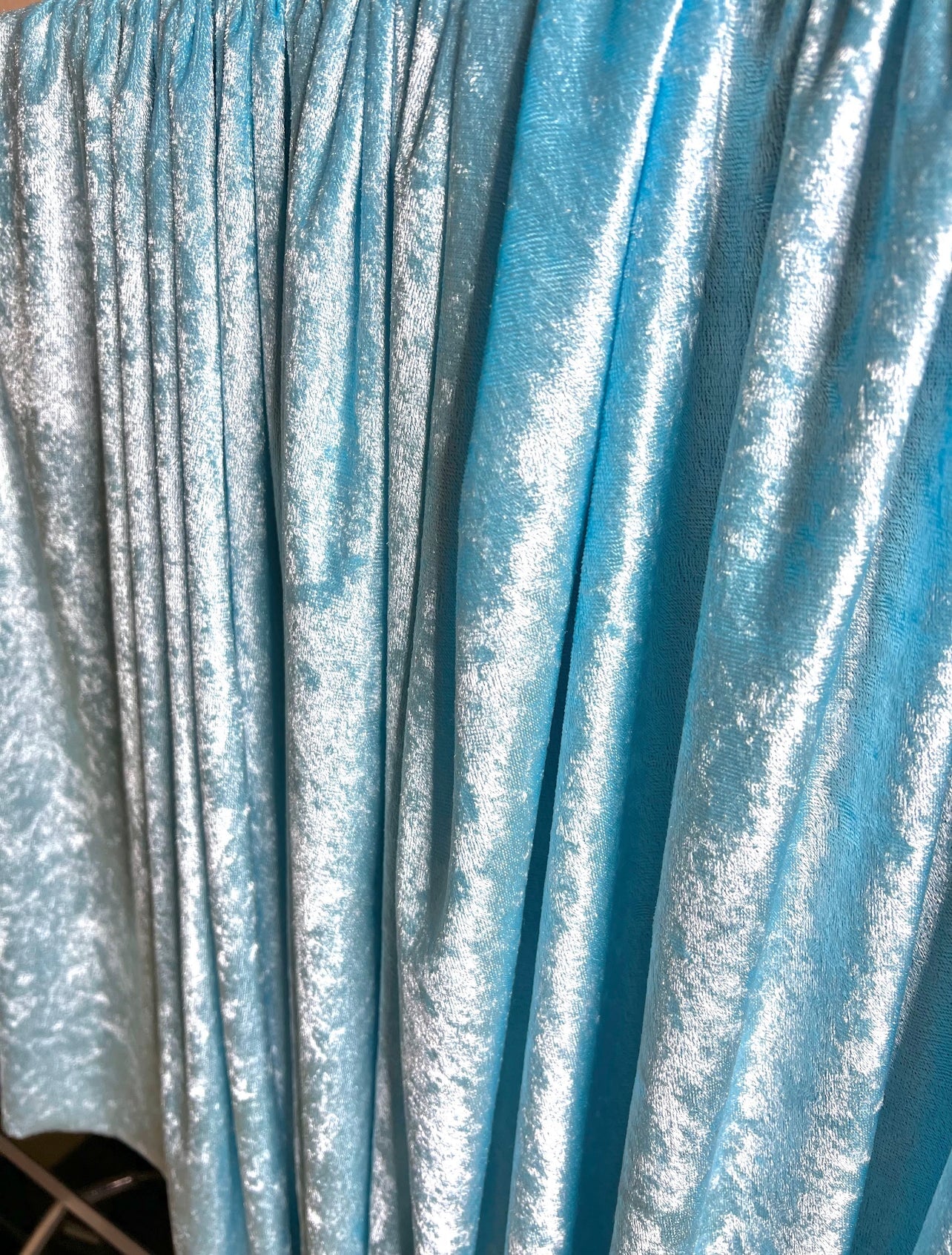 Turquoise Stretch Velvet - Image 5