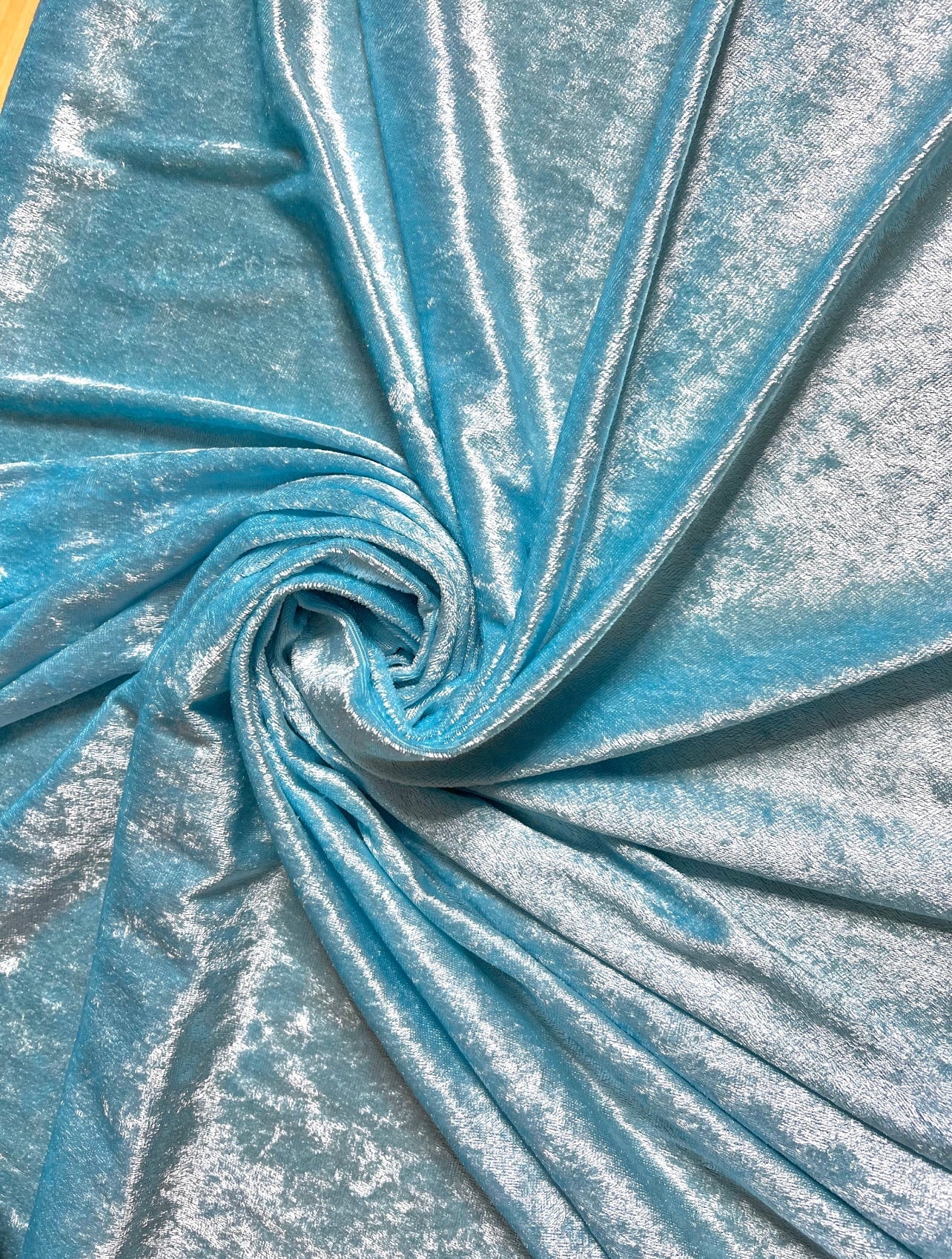 Turquoise Stretch Velvet - Image 8