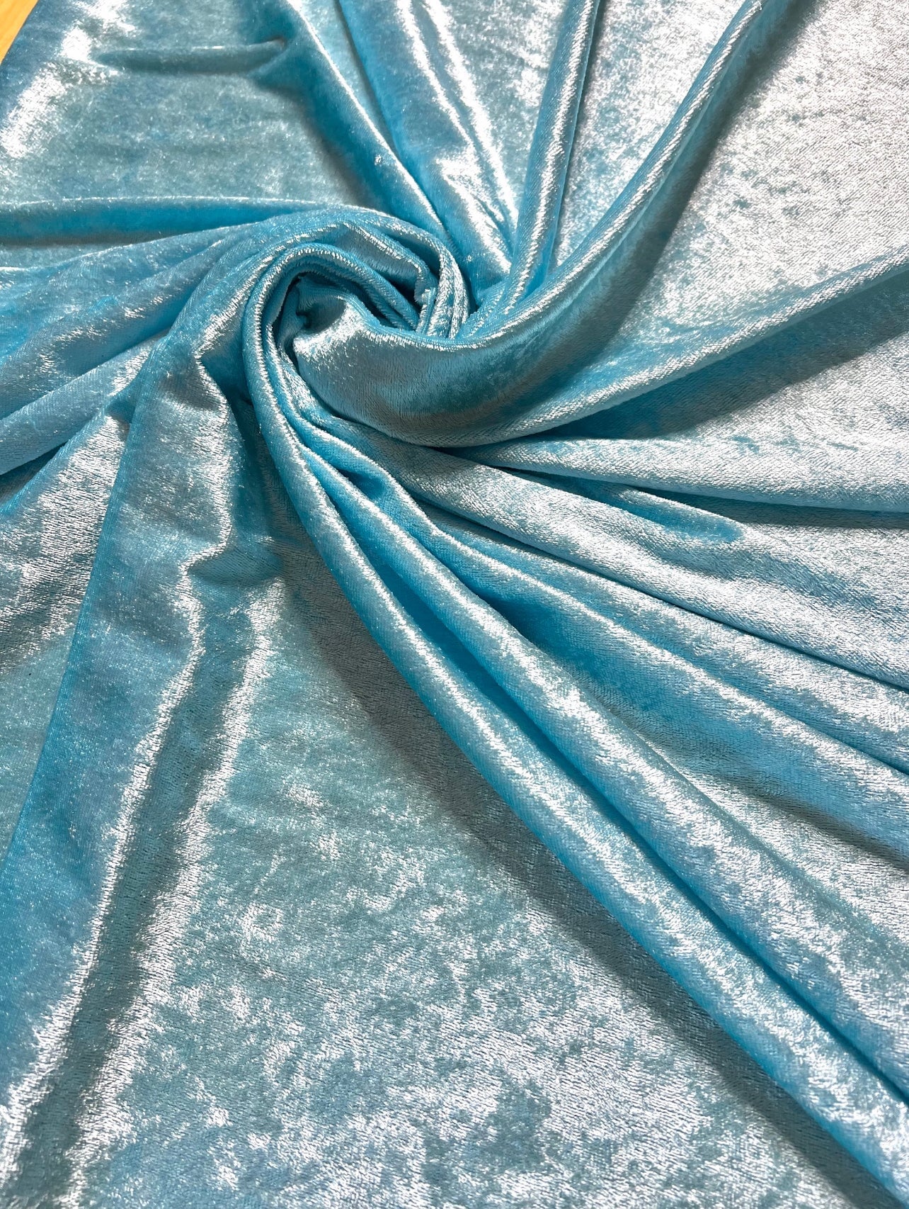 Turquoise Stretch Velvet - Image 9