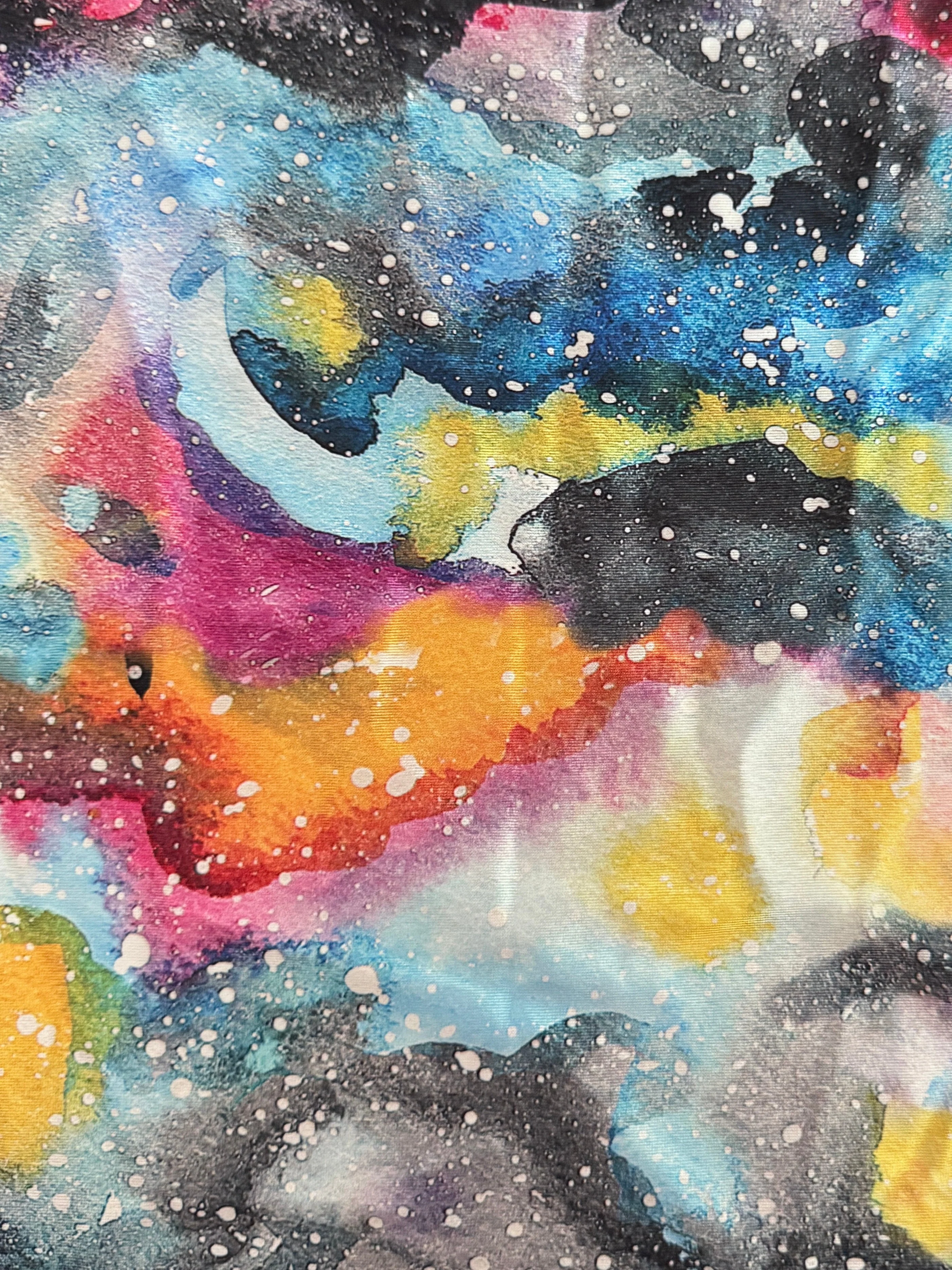 Watercolor Galaxy Splash Nylon Spandex