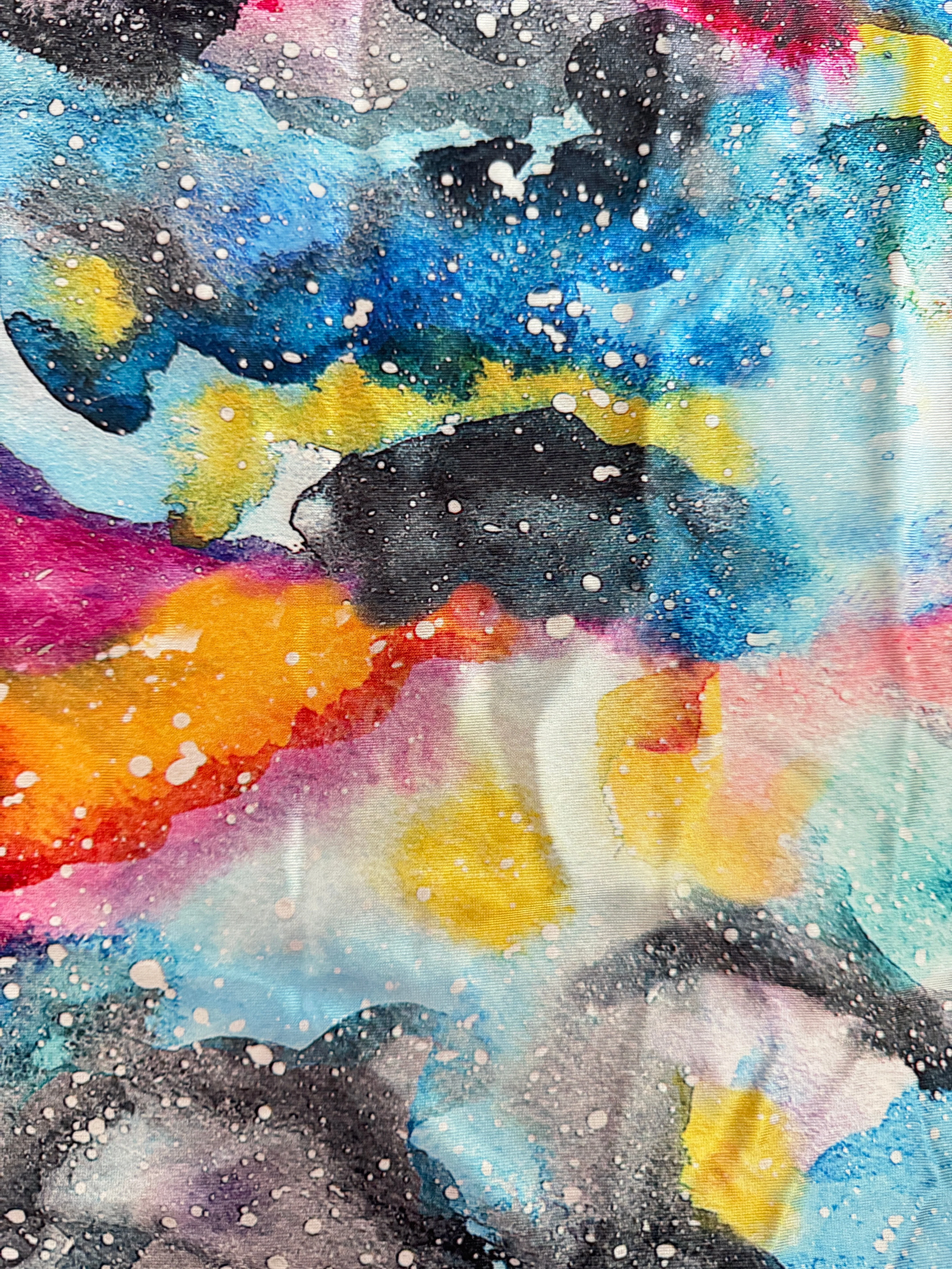 Watercolor Galaxy Splash Nylon Spandex - Image 3