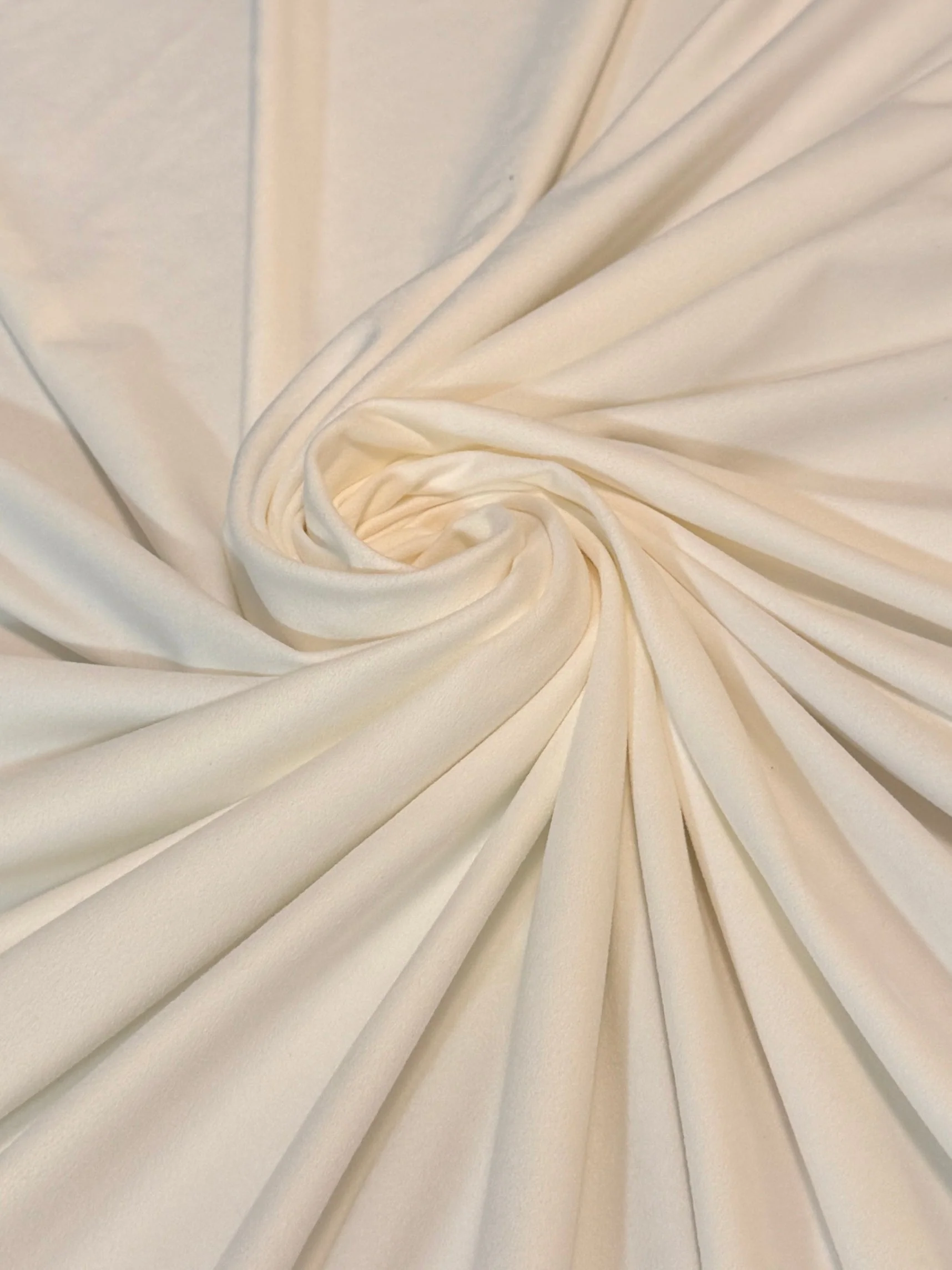 Ivory 4 Way Stretch Buttery Soft Techno Suede