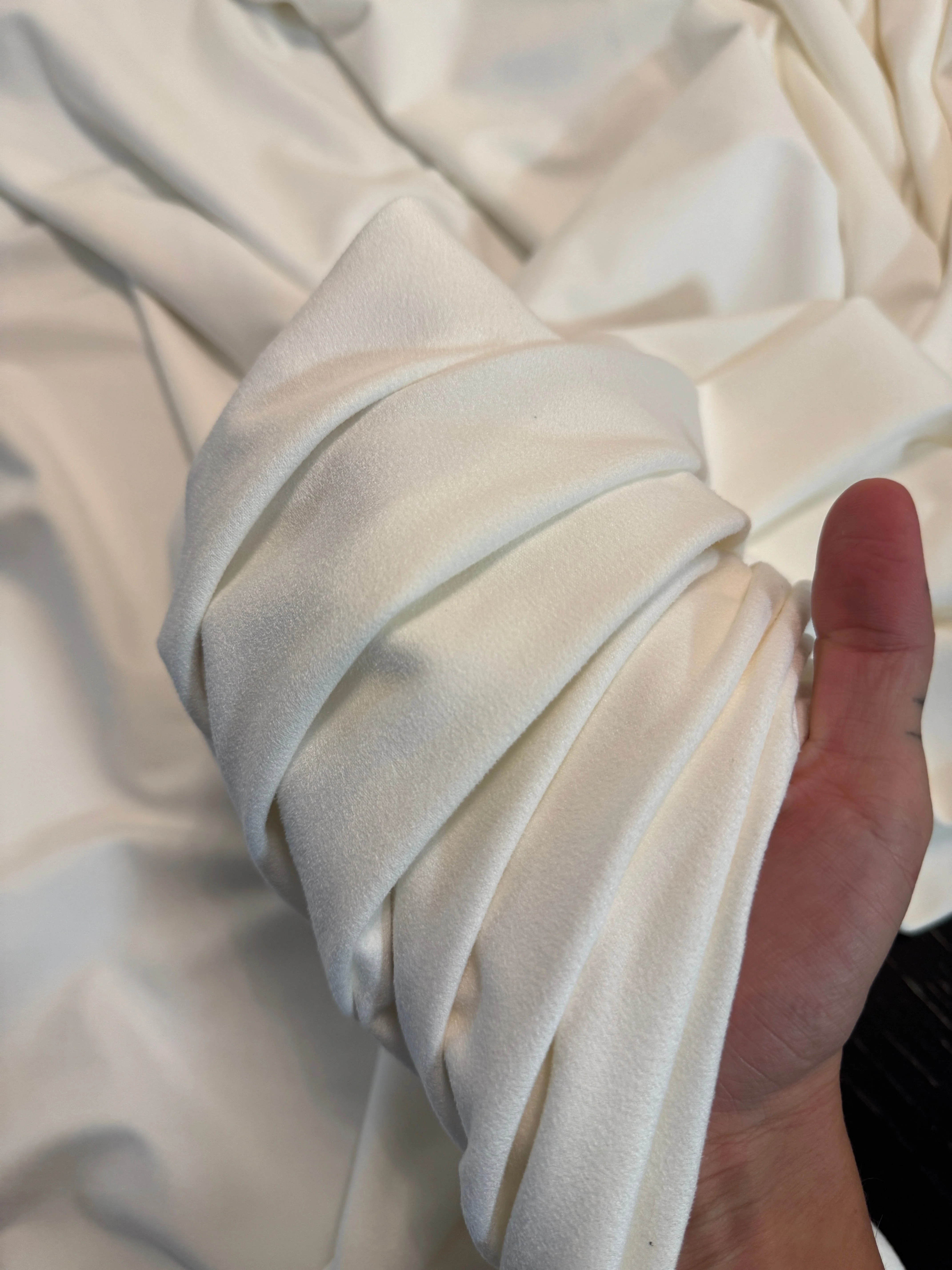 Ivory 4 Way Stretch Buttery Soft Techno Suede - Image 6