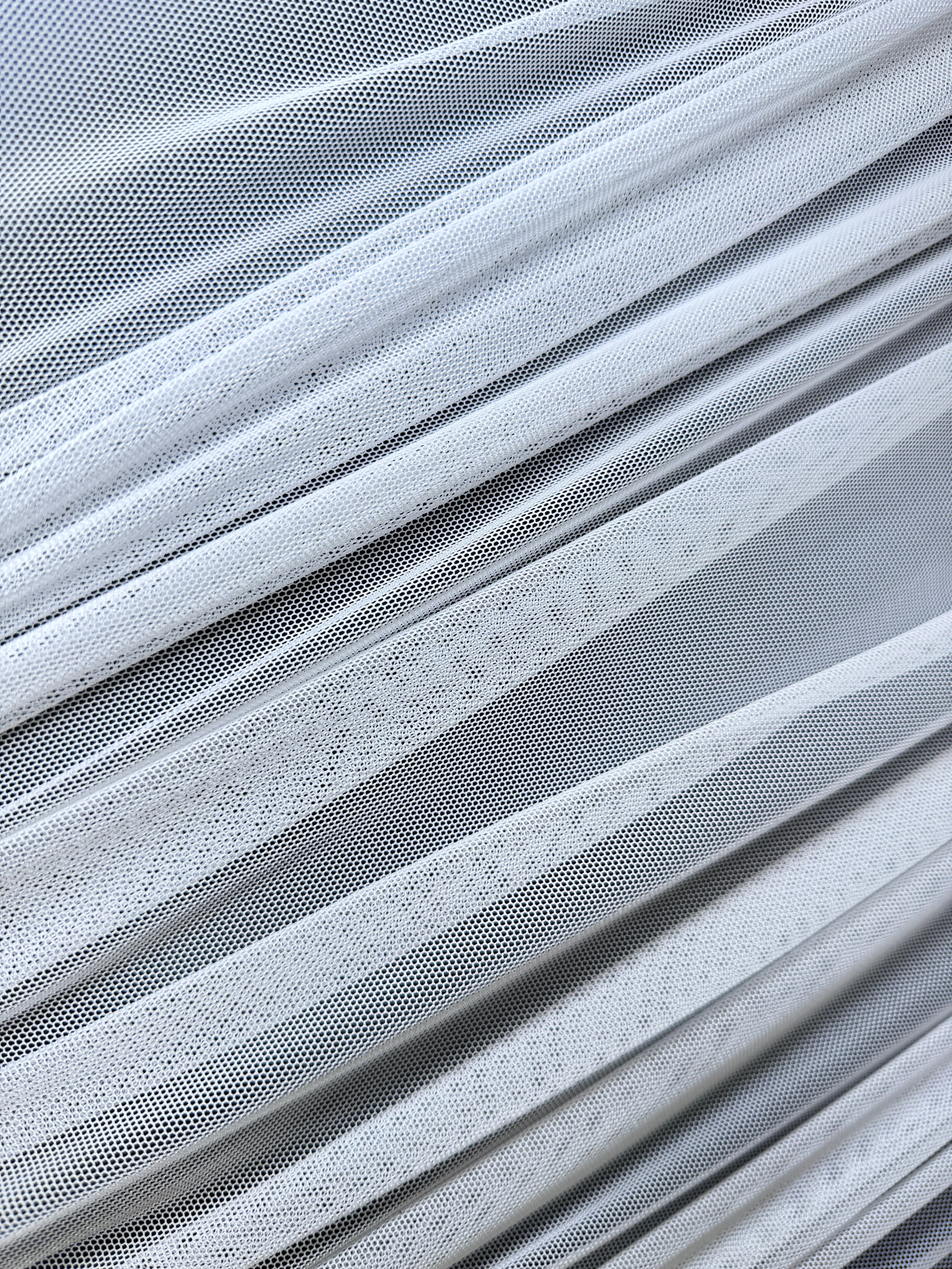 White 4 Way Stretch Power Mesh - Image 7