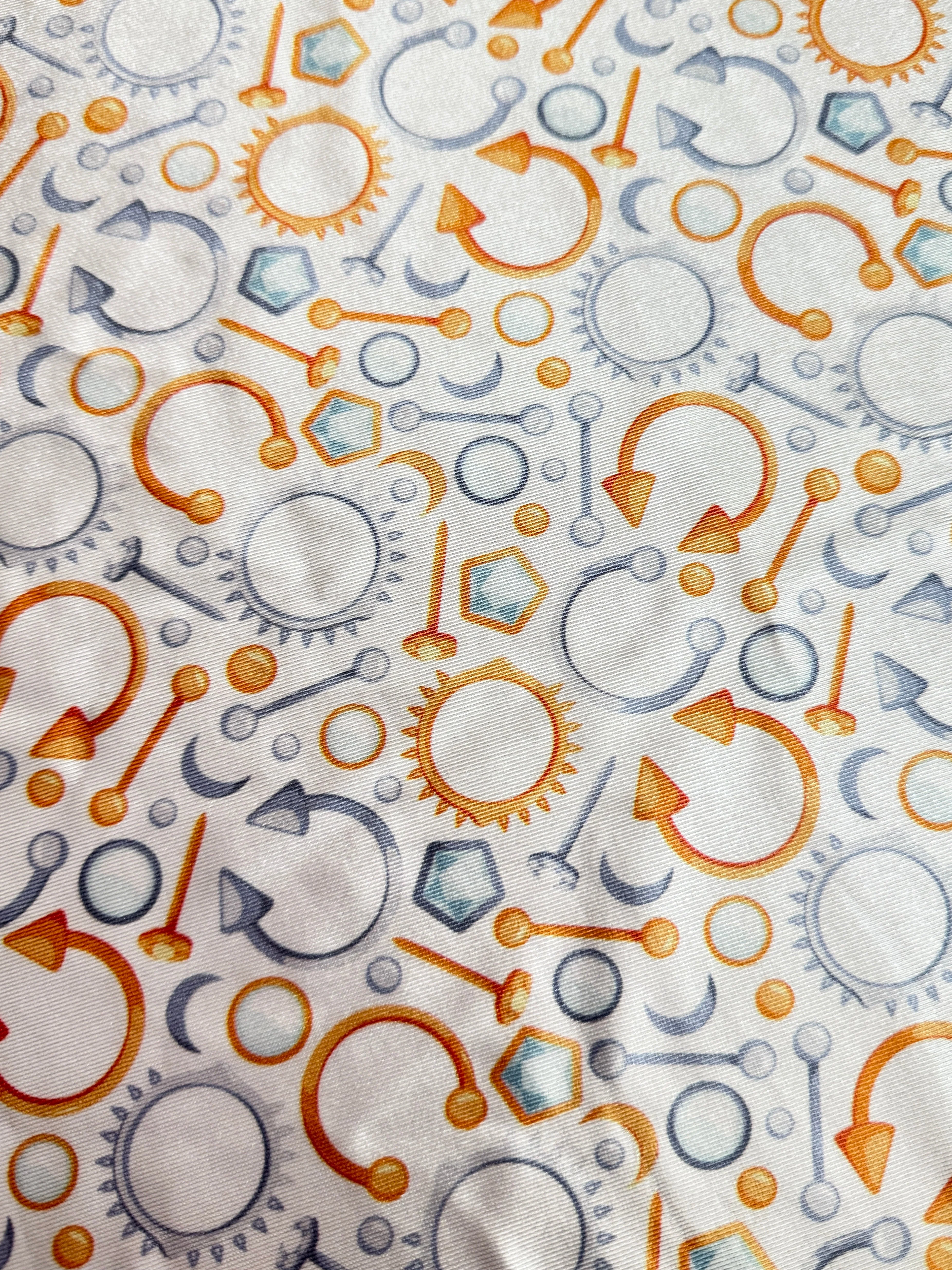 White Abstract Piercing Nylon Spandex - Image 4