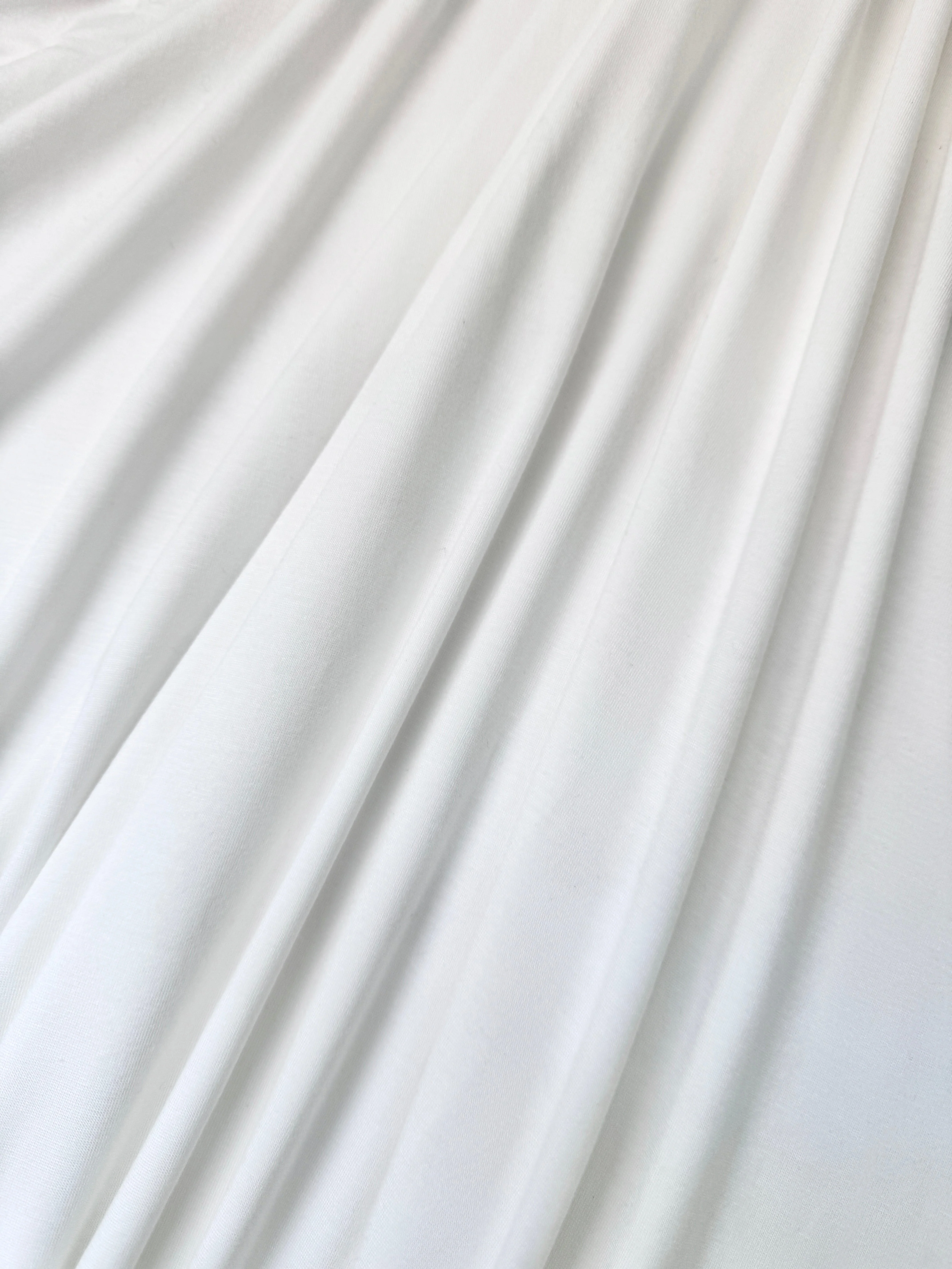 White Cotton Jersey Knit