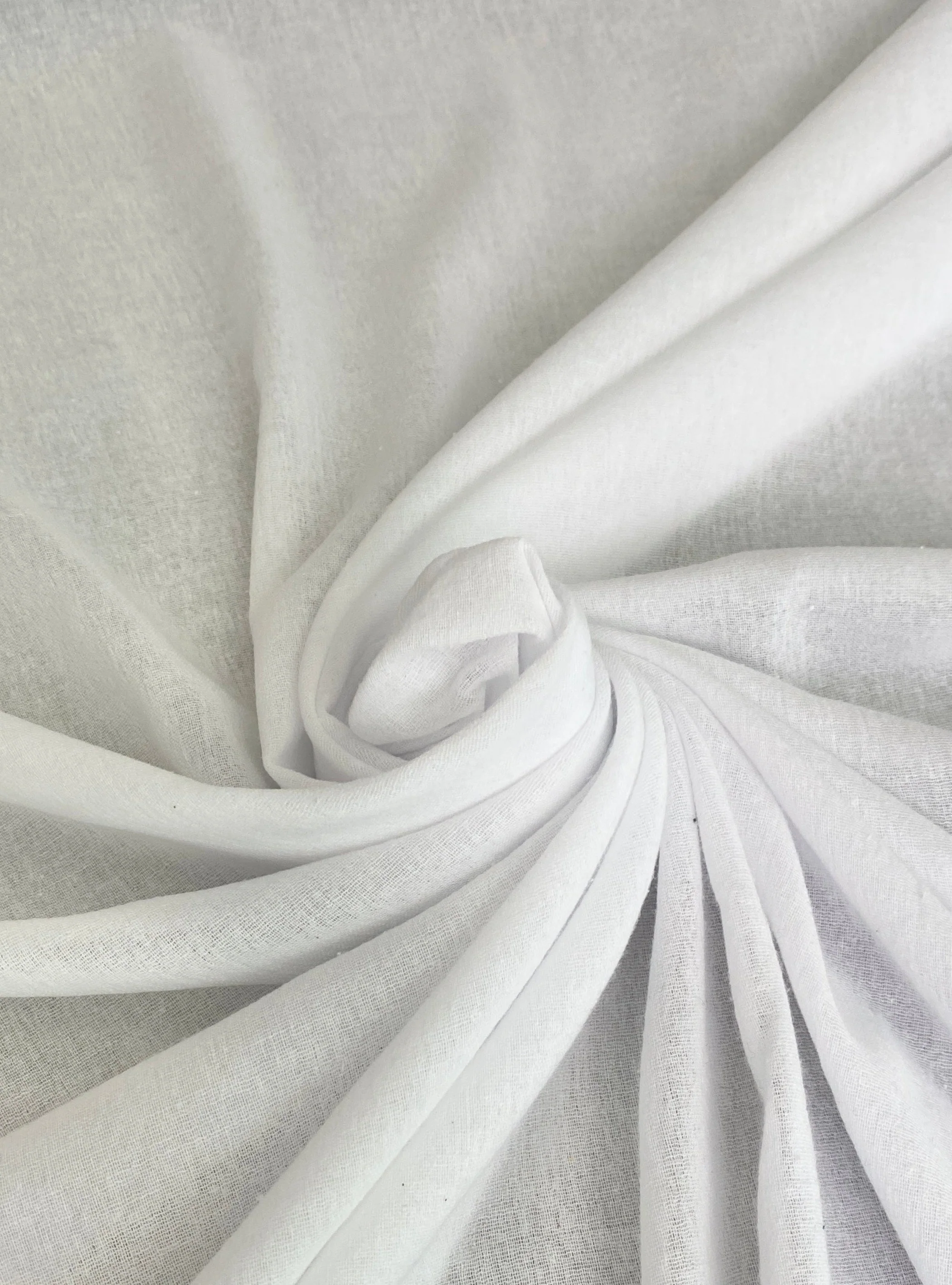 White Crinkle Cotton Gauze - Image 3