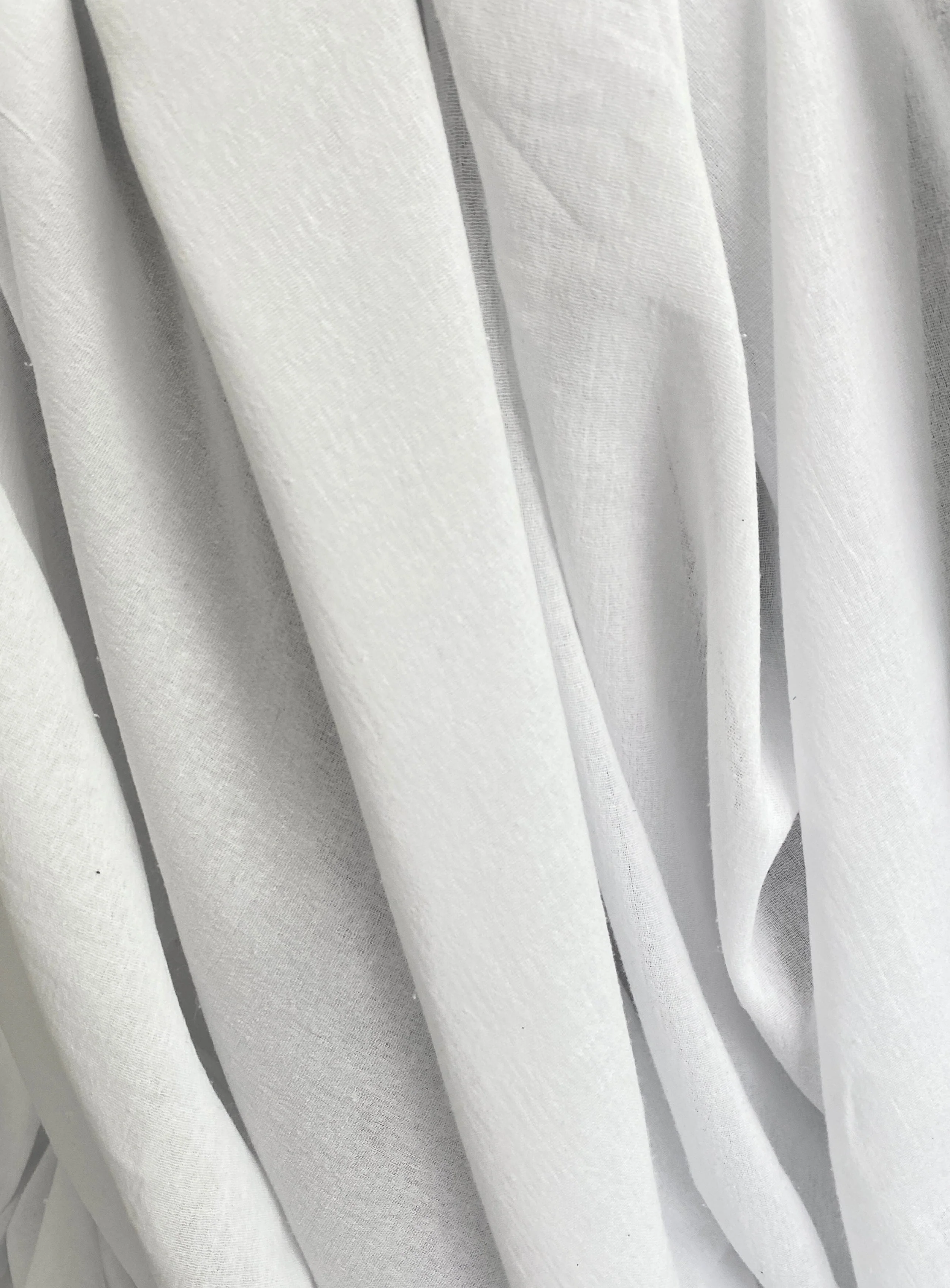 White Crinkle Cotton Gauze - Image 4