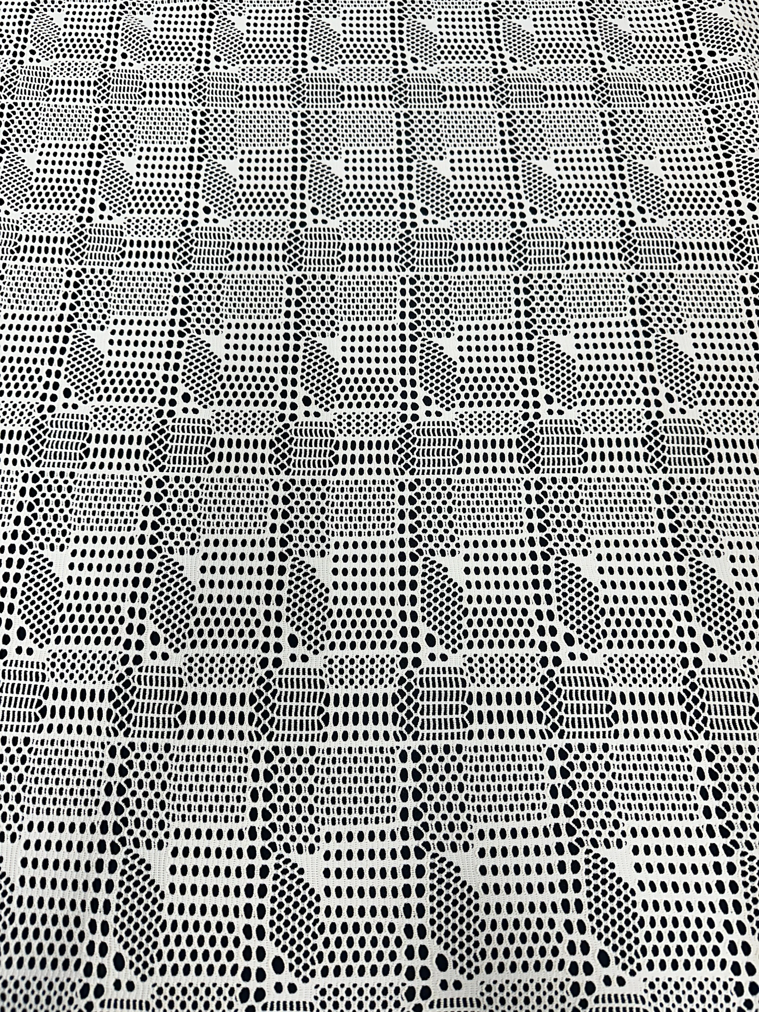 Beige Geometric Hollow Out Knit - Image 5