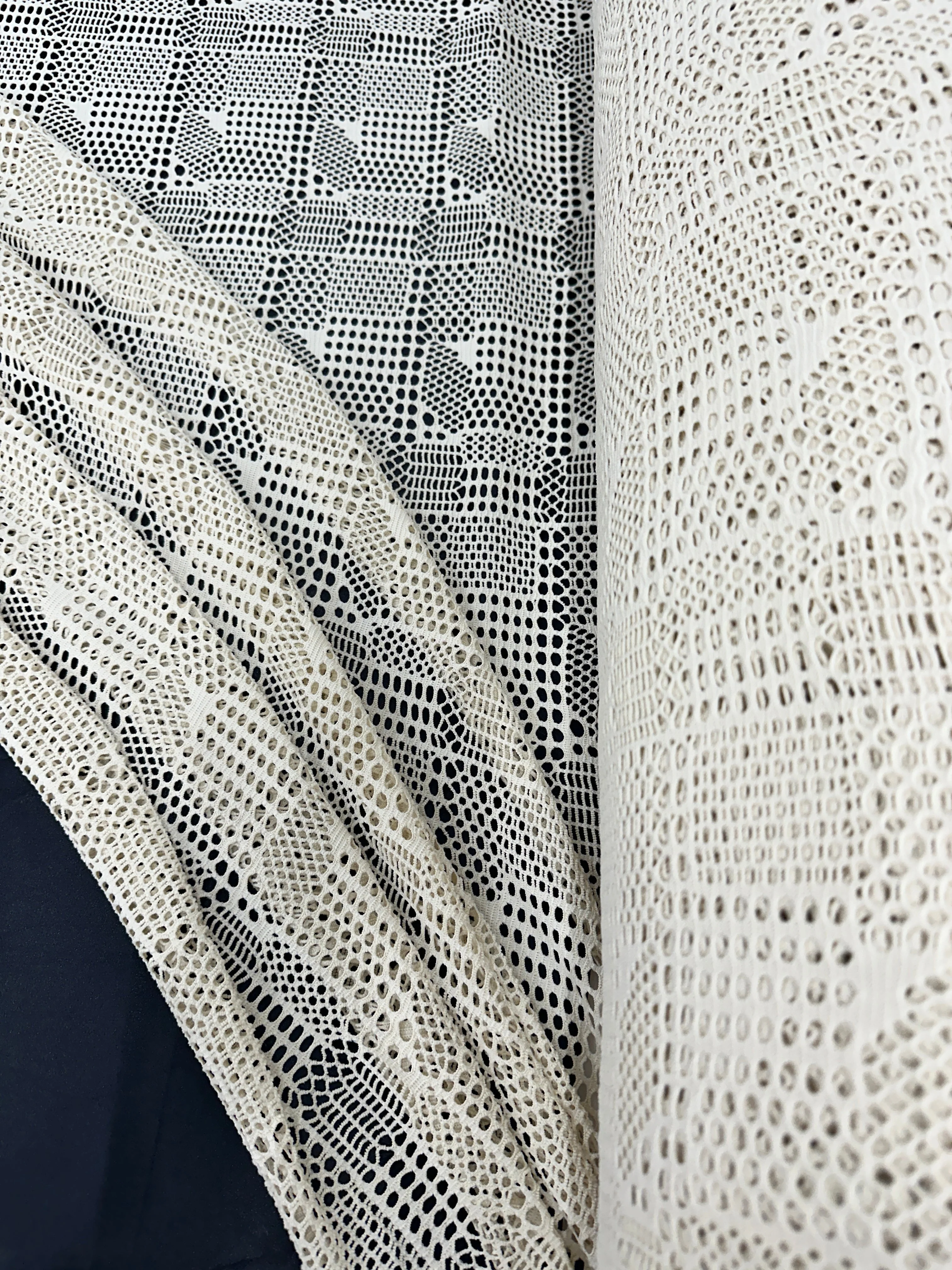 Beige Geometric Hollow Out Knit - Image 6