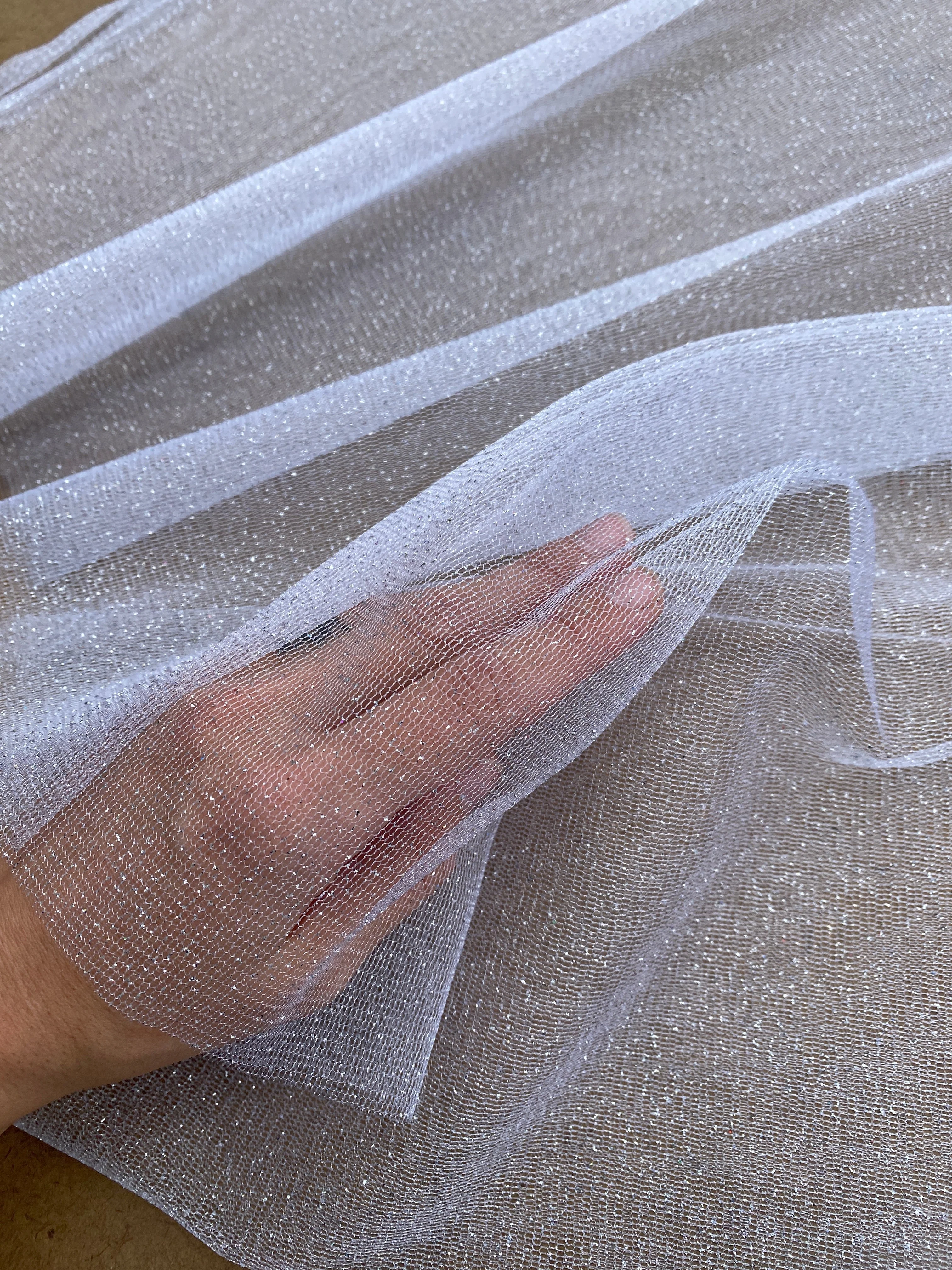 White Glitter Tulle - Image 10