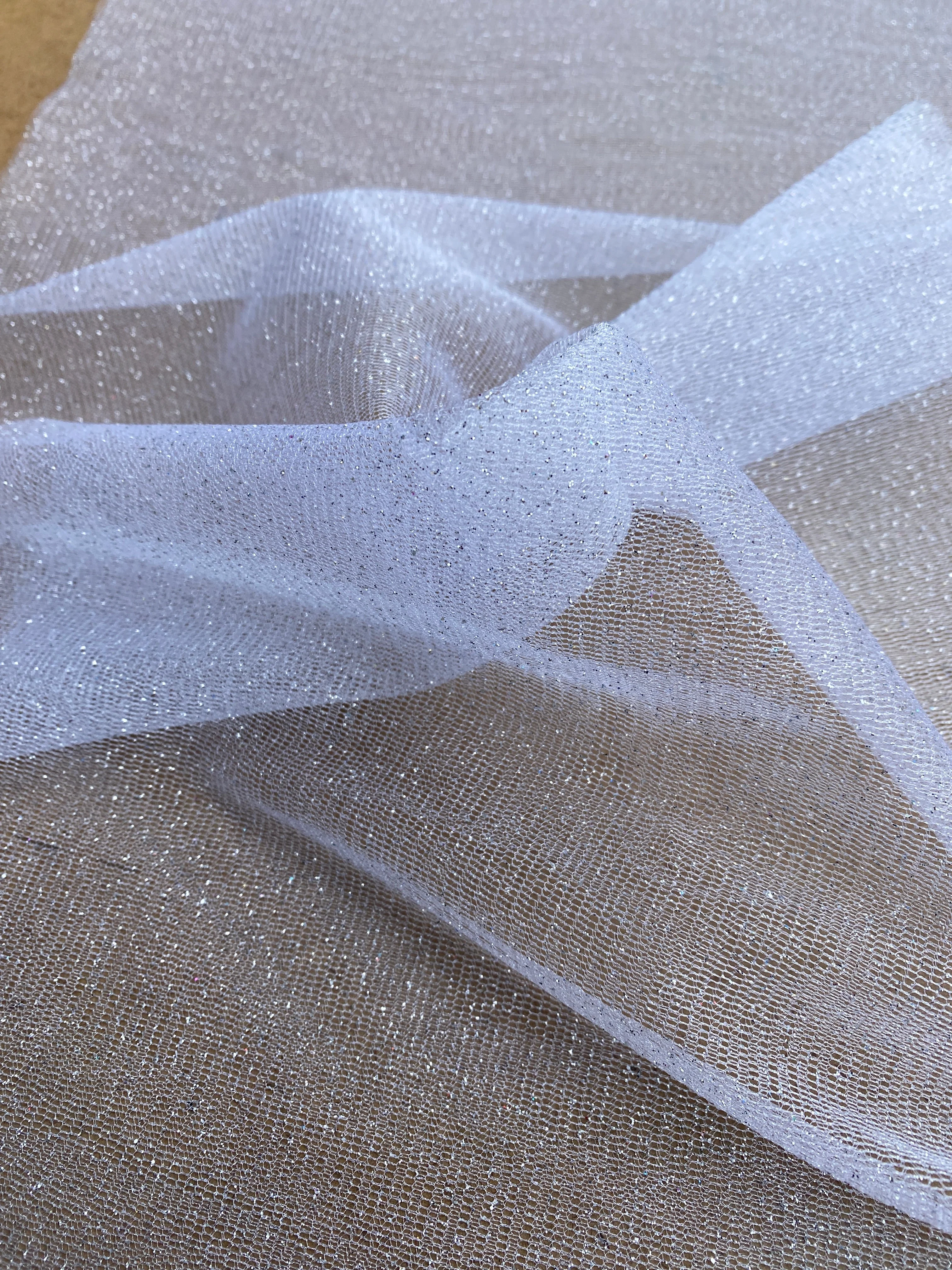 White Glitter Tulle - Image 3