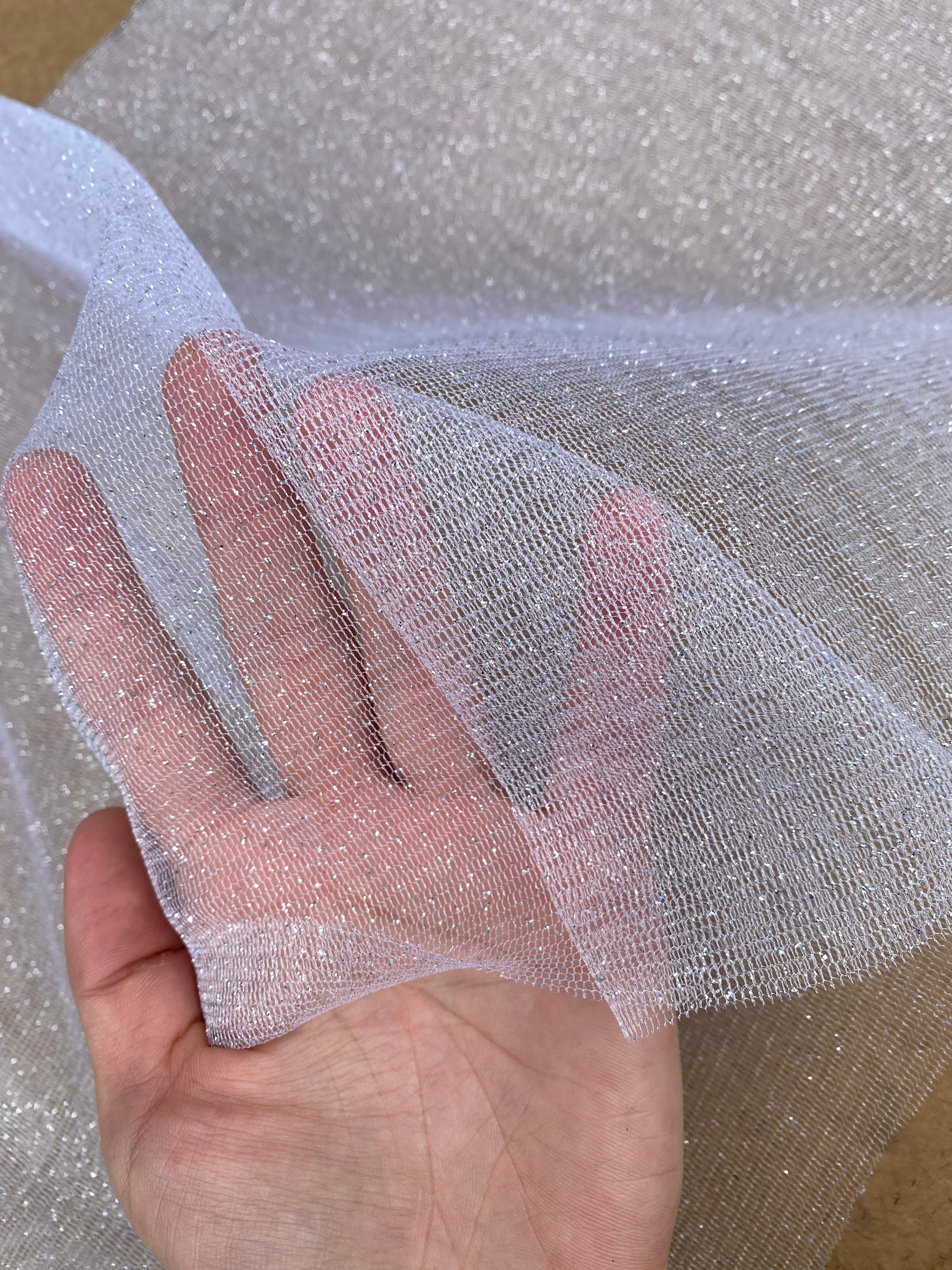 White Glitter Tulle - Image 4