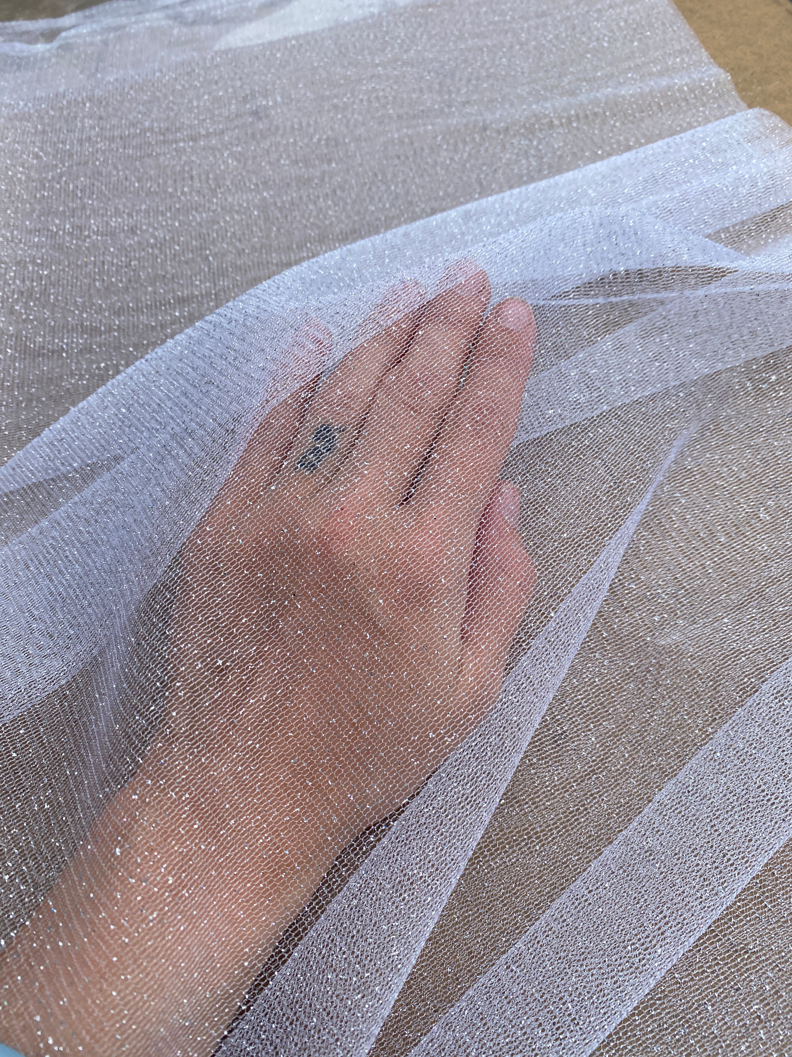 White Glitter Tulle - Image 8