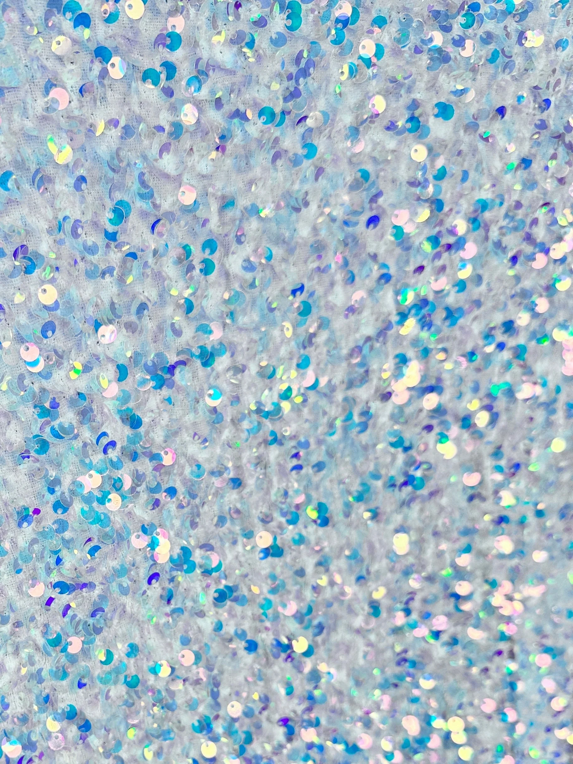 White Iridescent Sequin on Velvet - Image 6