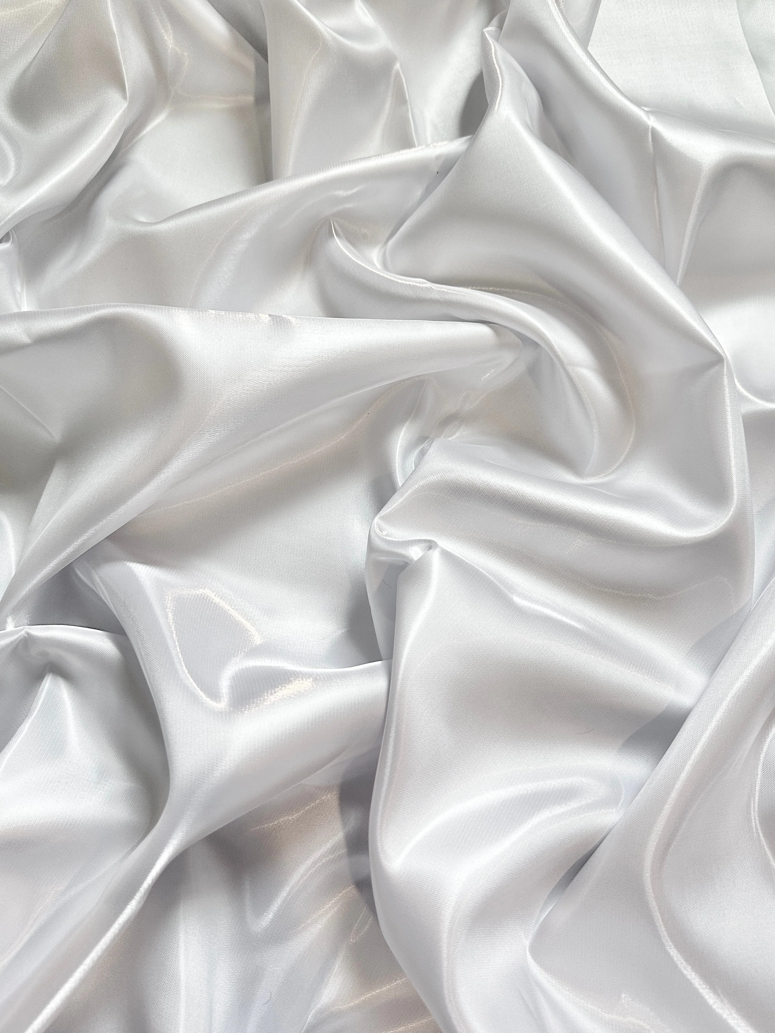 White Liquid Bridal Satin