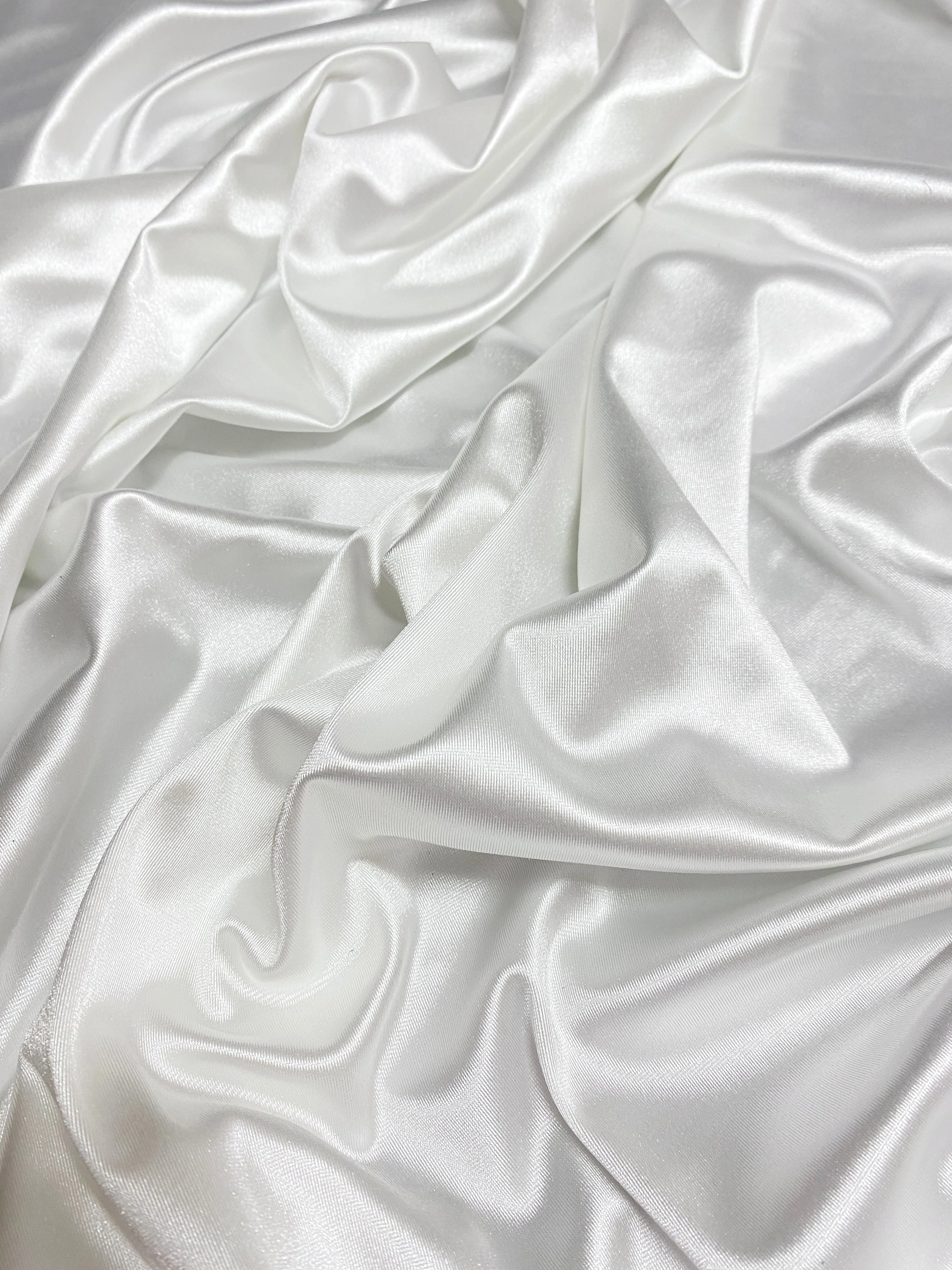 White Shiny Nylon Spandex - Image 3