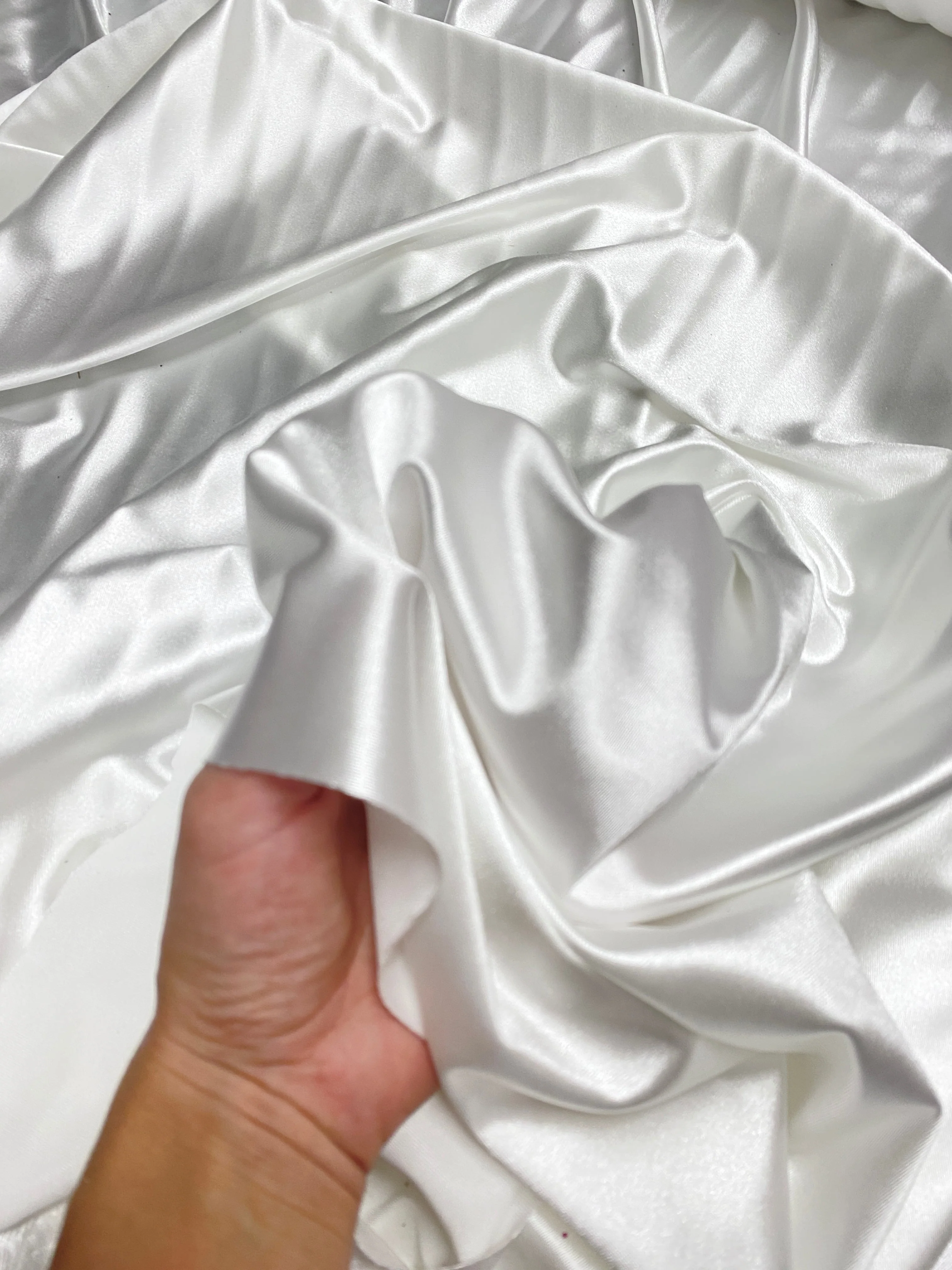 White Shiny Nylon Spandex - Image 6