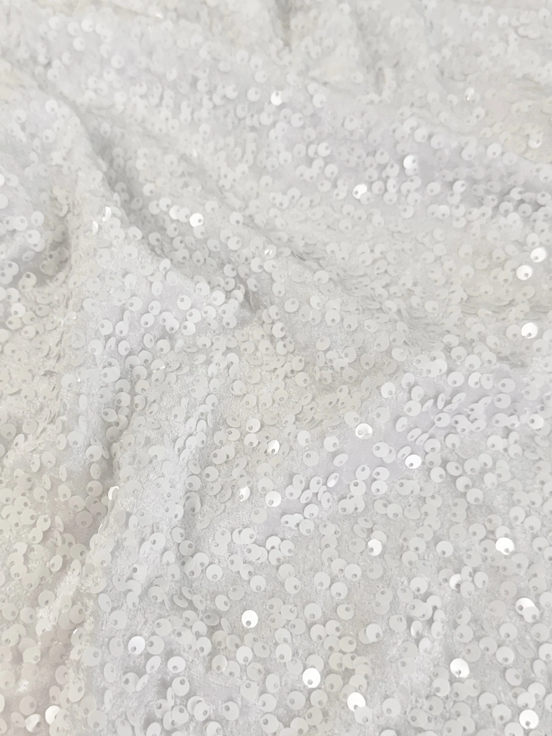 White Sequins Velvet - Image 2