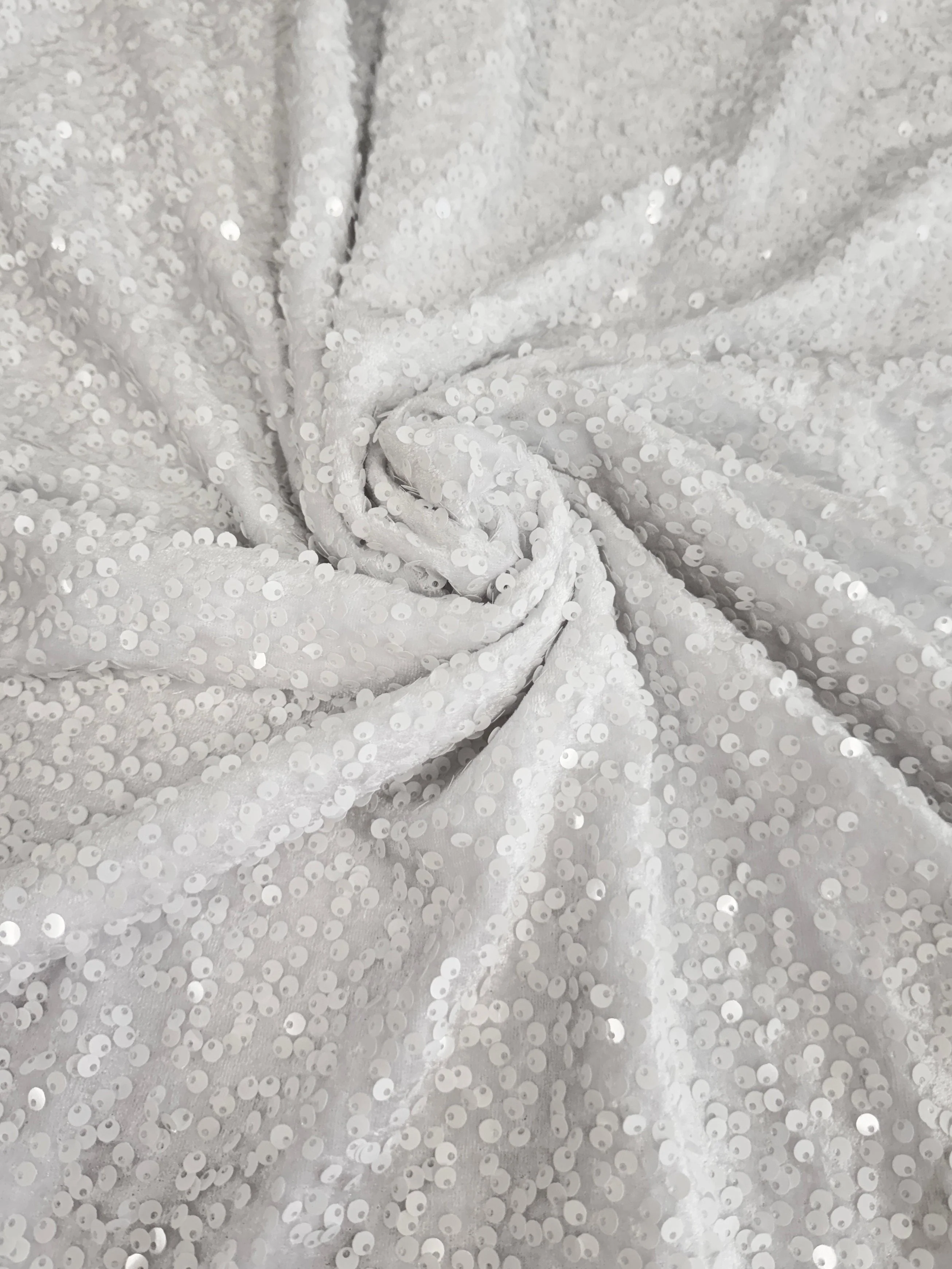 White Sequins Velvet - Image 4