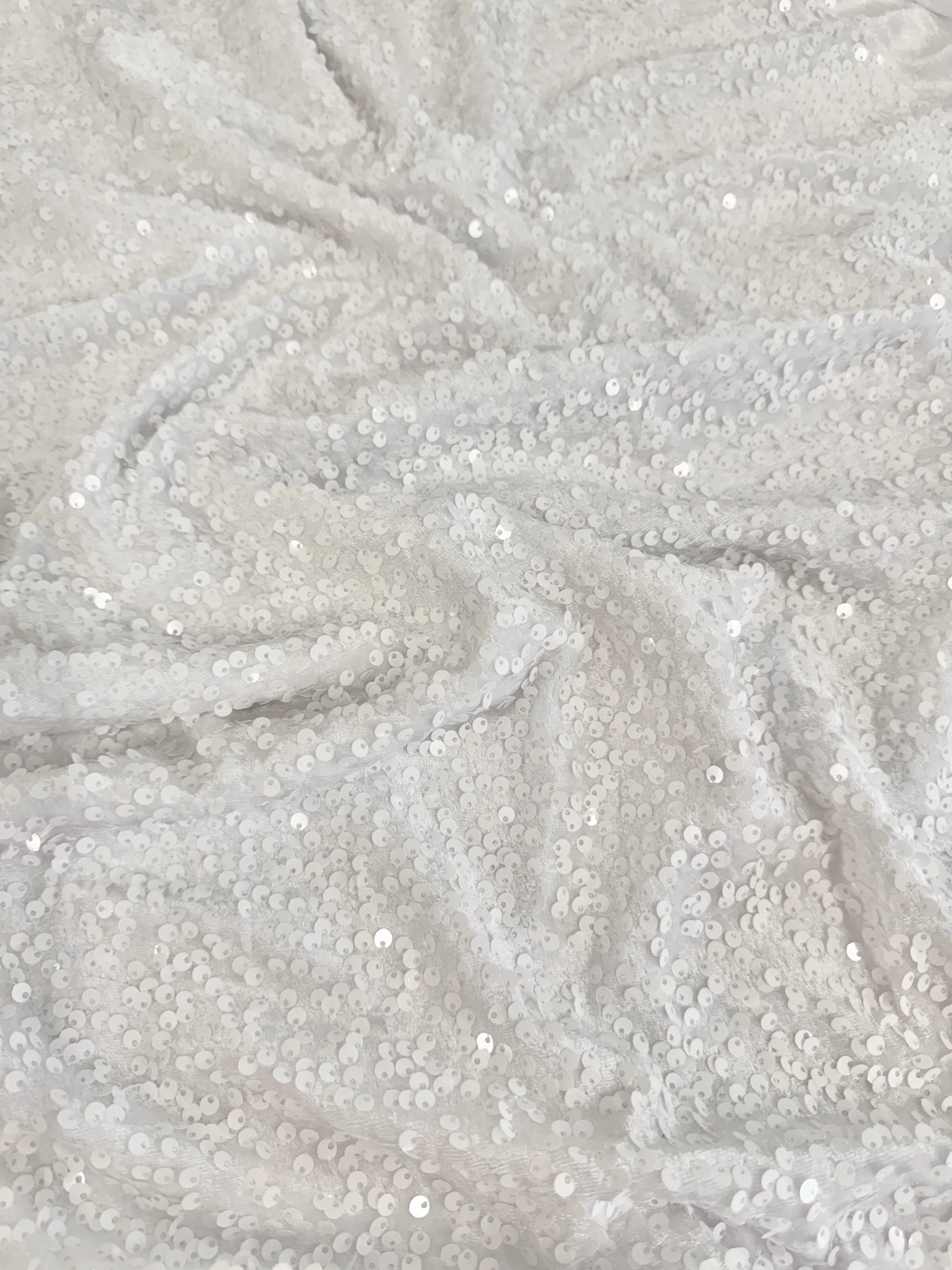 White Sequins Velvet - Image 8