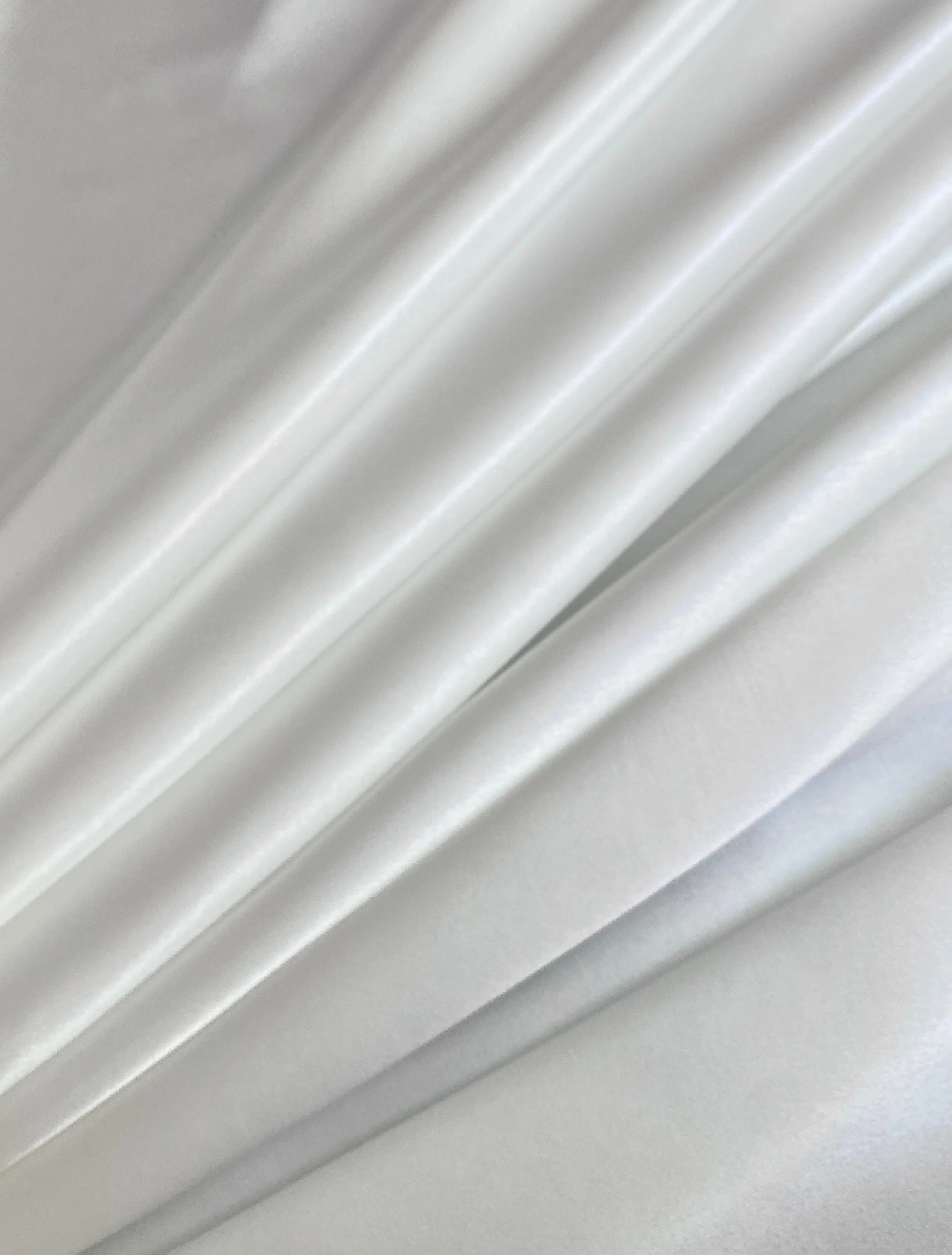 White Silky Stretch Satin - Image 3