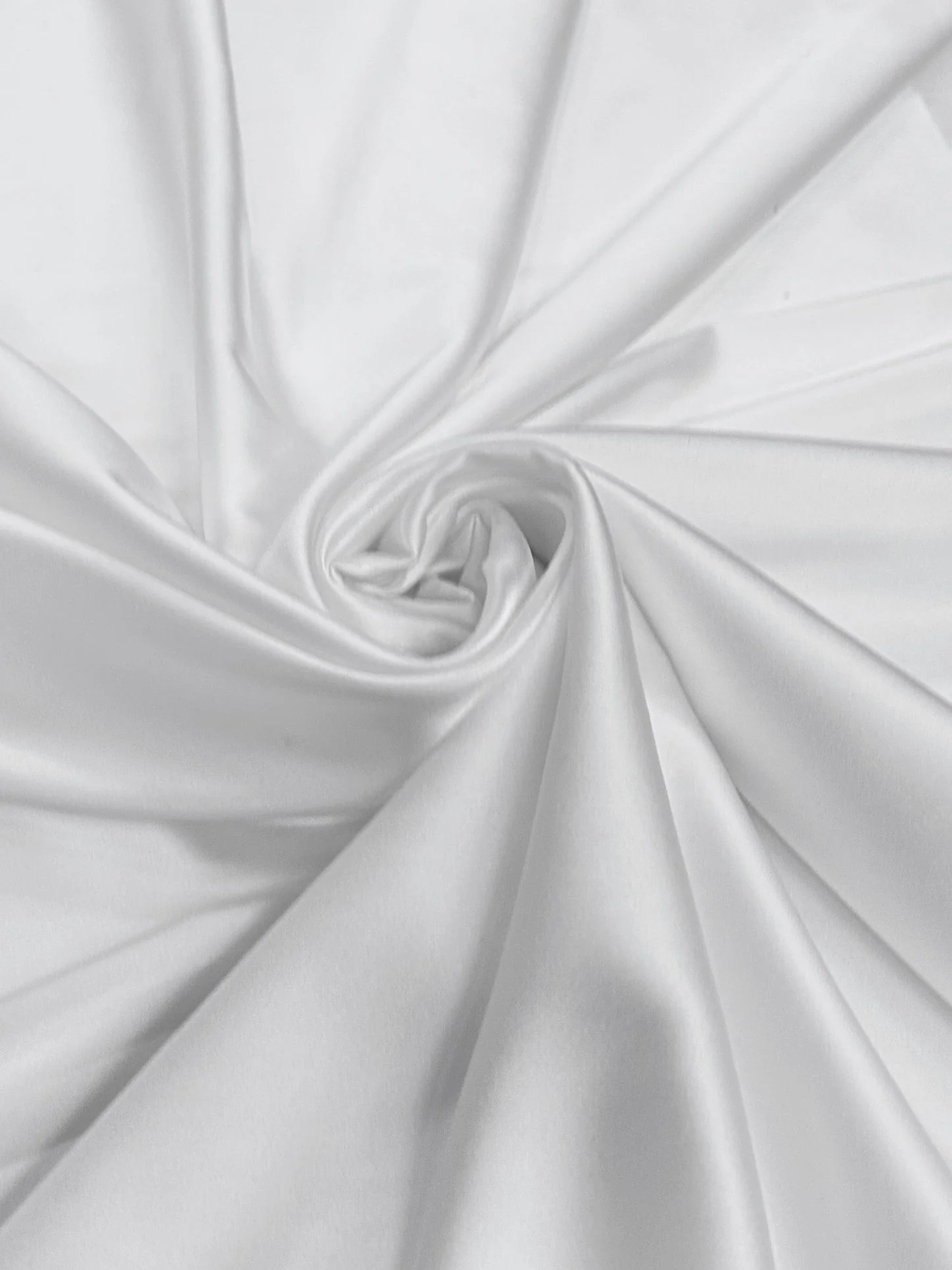 White Stretch Crepe Back Satin - Image 3