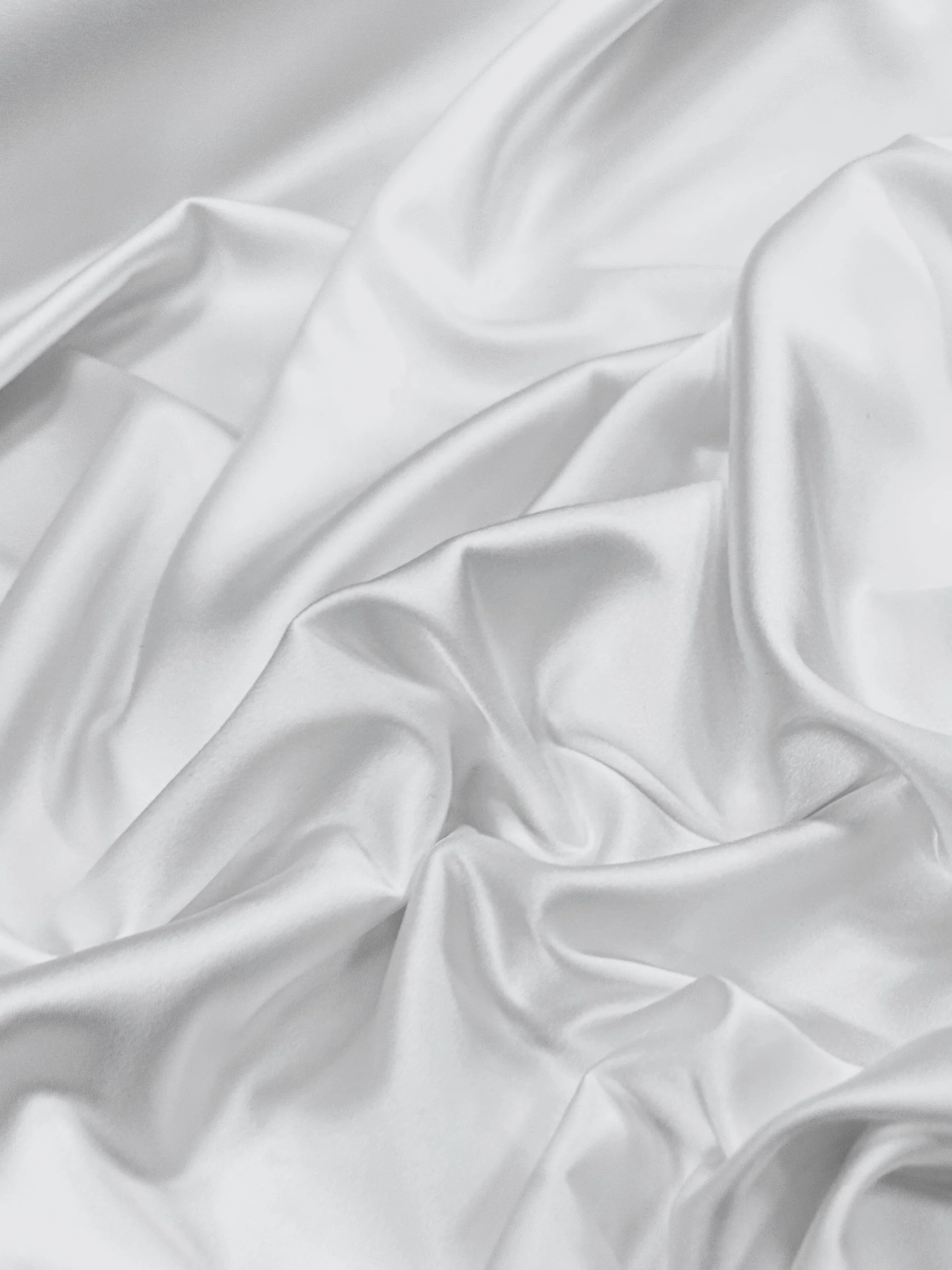 White Stretch Crepe Back Satin - Image 4