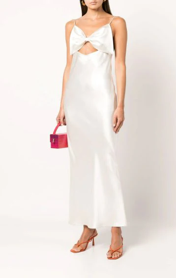 White Stretch Crepe Back Satin - Image 6