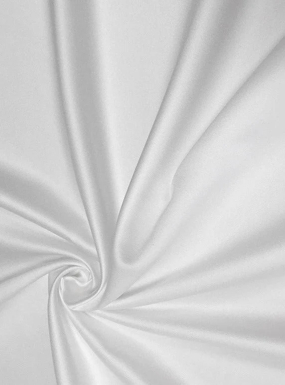 White Stretch Crepe Back Satin - Image 11